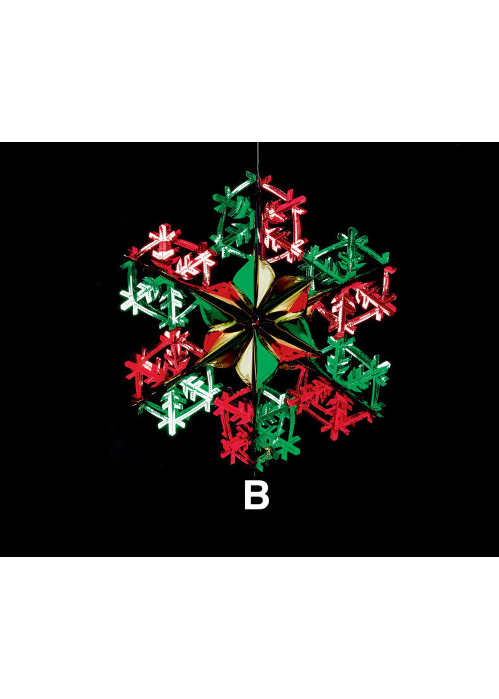 Premier Foil Decoration- Christmas Red & Green 60cm (3 styles) price for one