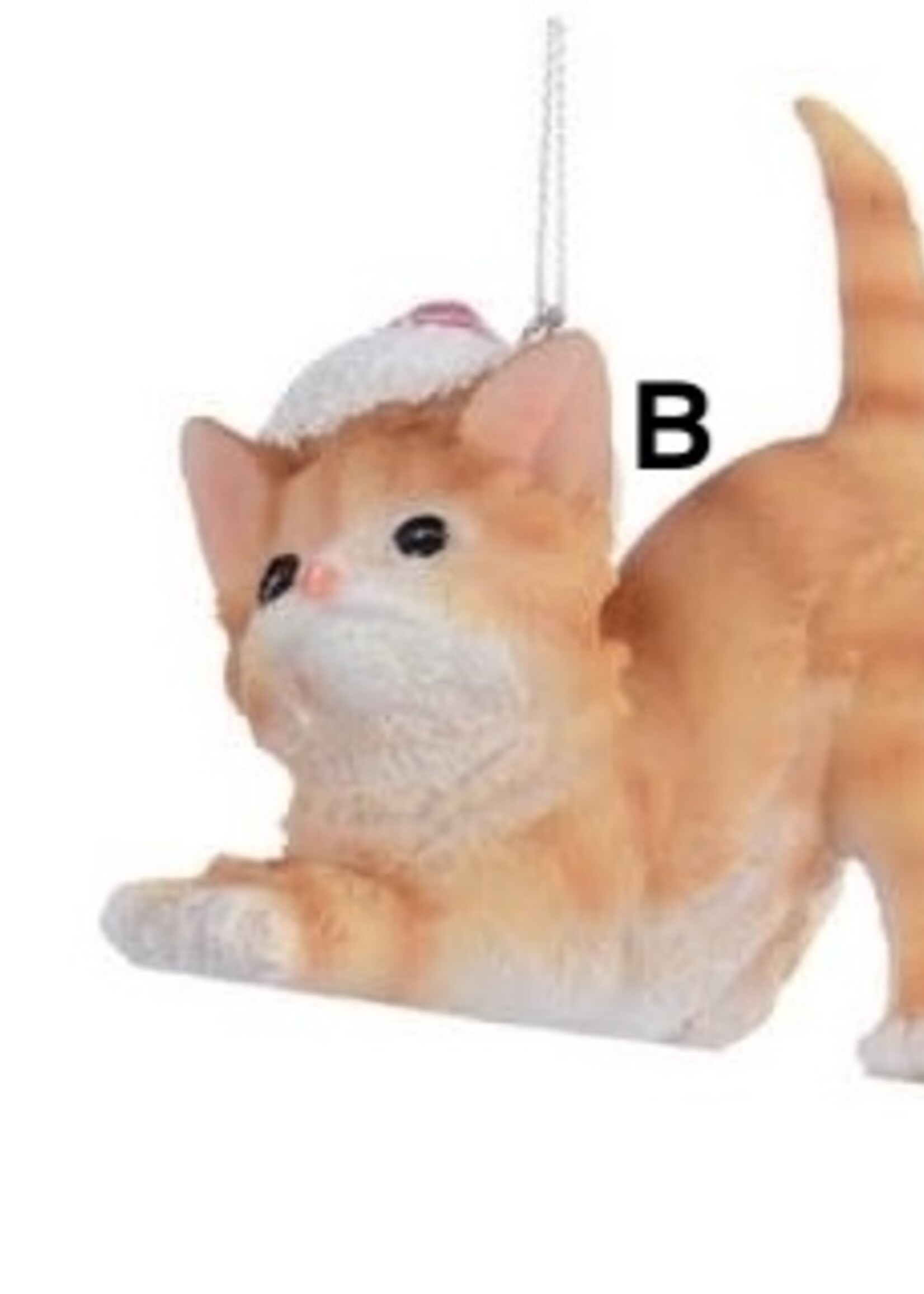 Kaemingk Cat Hanging - choice of ginger/white or black/white