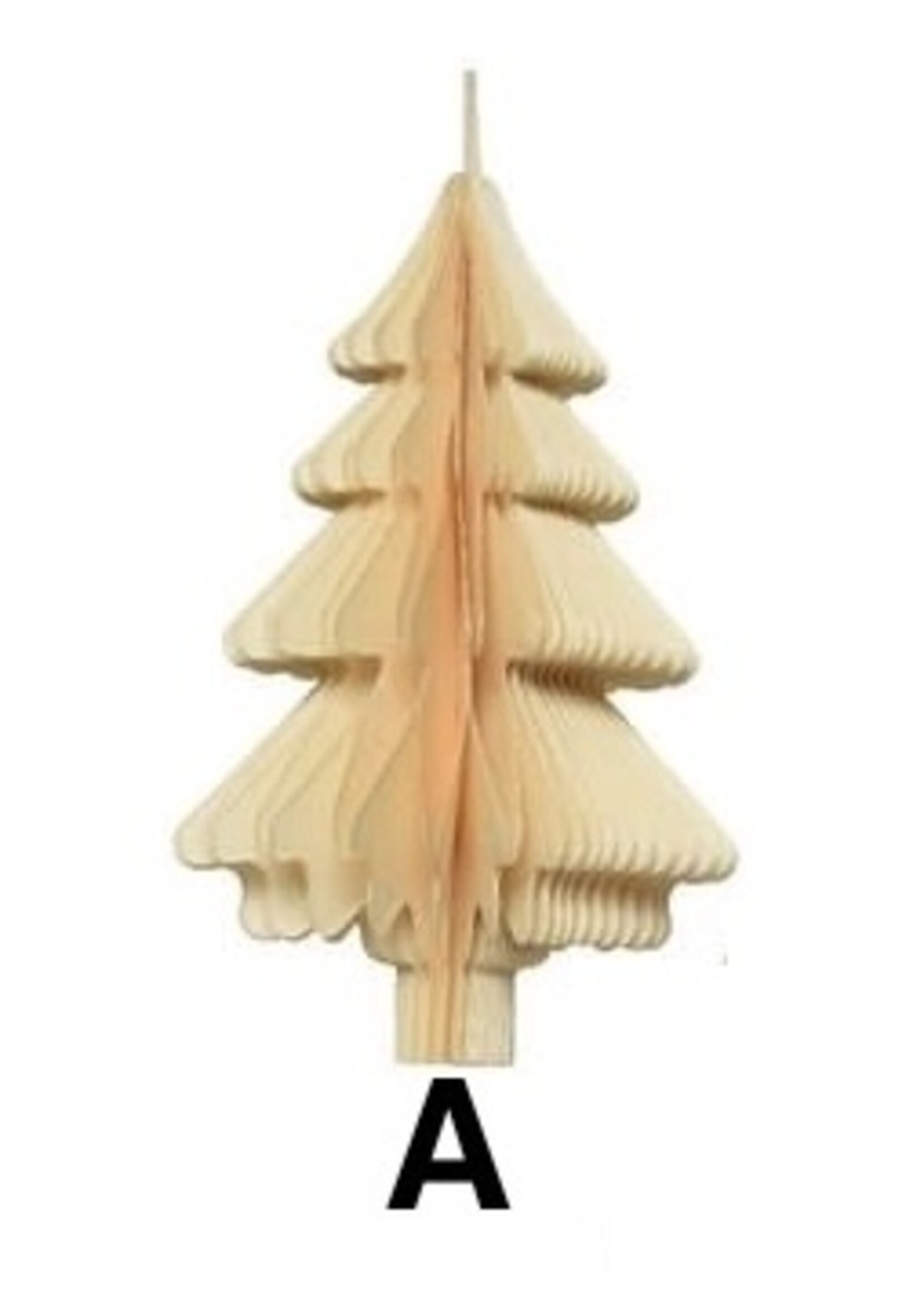 Decoris Honeycomb Paper Christmas Tree 15cm (4 Colours, price is for one)