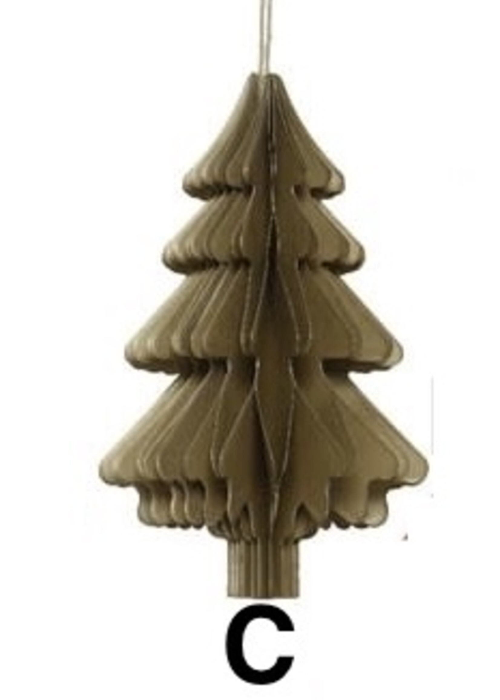 Decoris Honeycomb Paper Christmas Tree 15cm (4 Colours, price is for one)