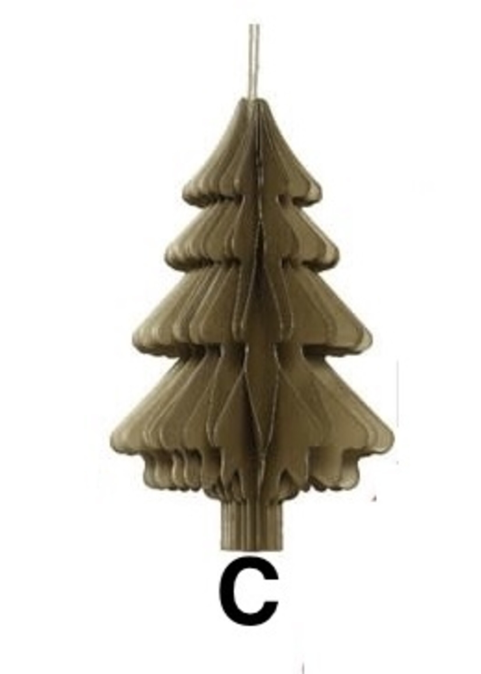 Decoris Honeycomb Paper Christmas Tree 15cm (4 Colours, price is for one)
