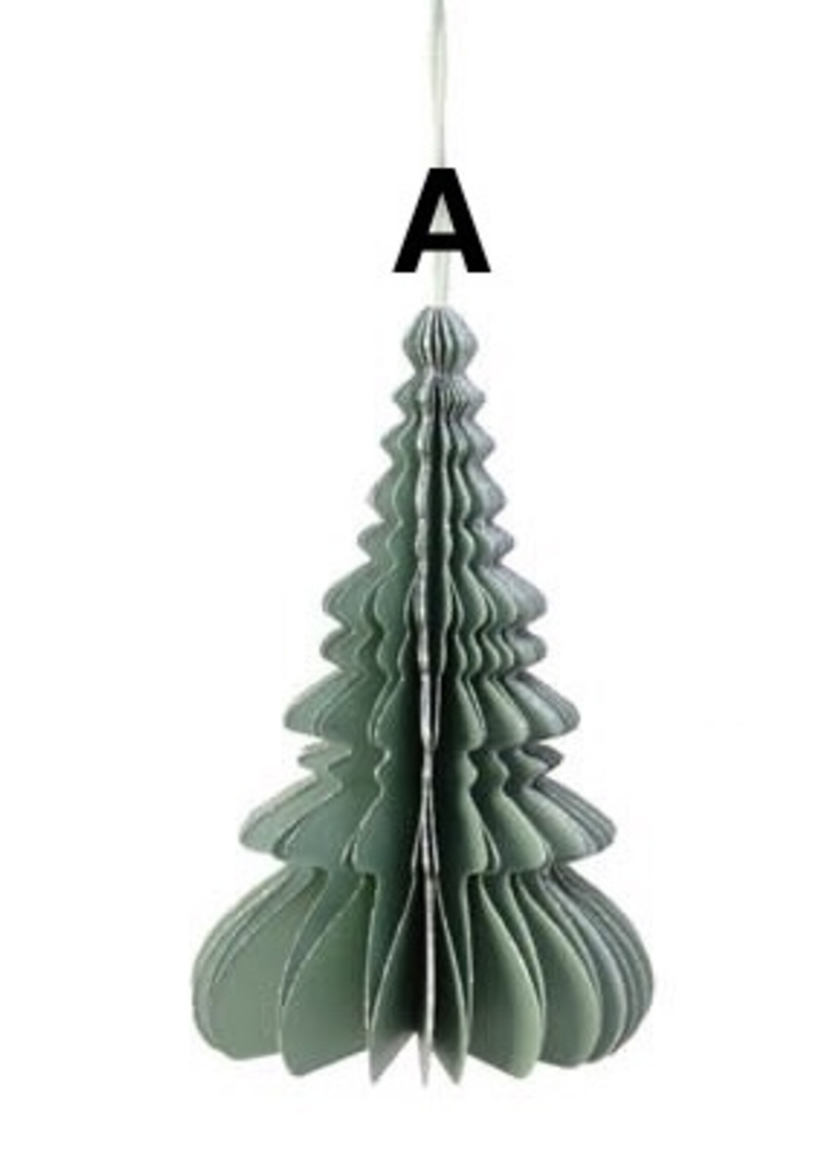 Decoris Green, Blue, Cream - Tree Paper Honeycomb Hanging Decoration 15cm (Price is for one)