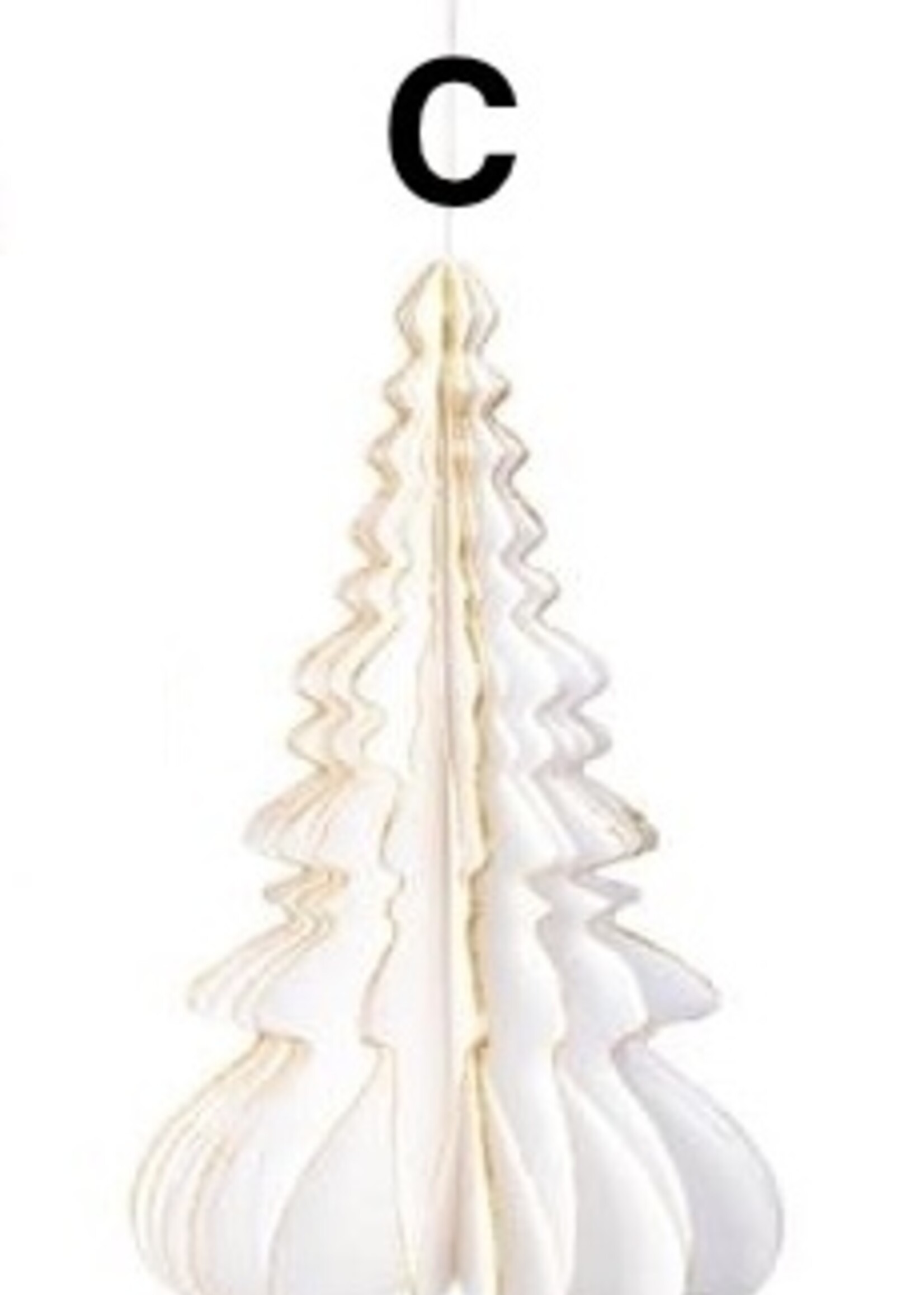 Decoris Green, Blue, Cream - Tree Paper Honeycomb Hanging Decoration 15cm (Price is for one)