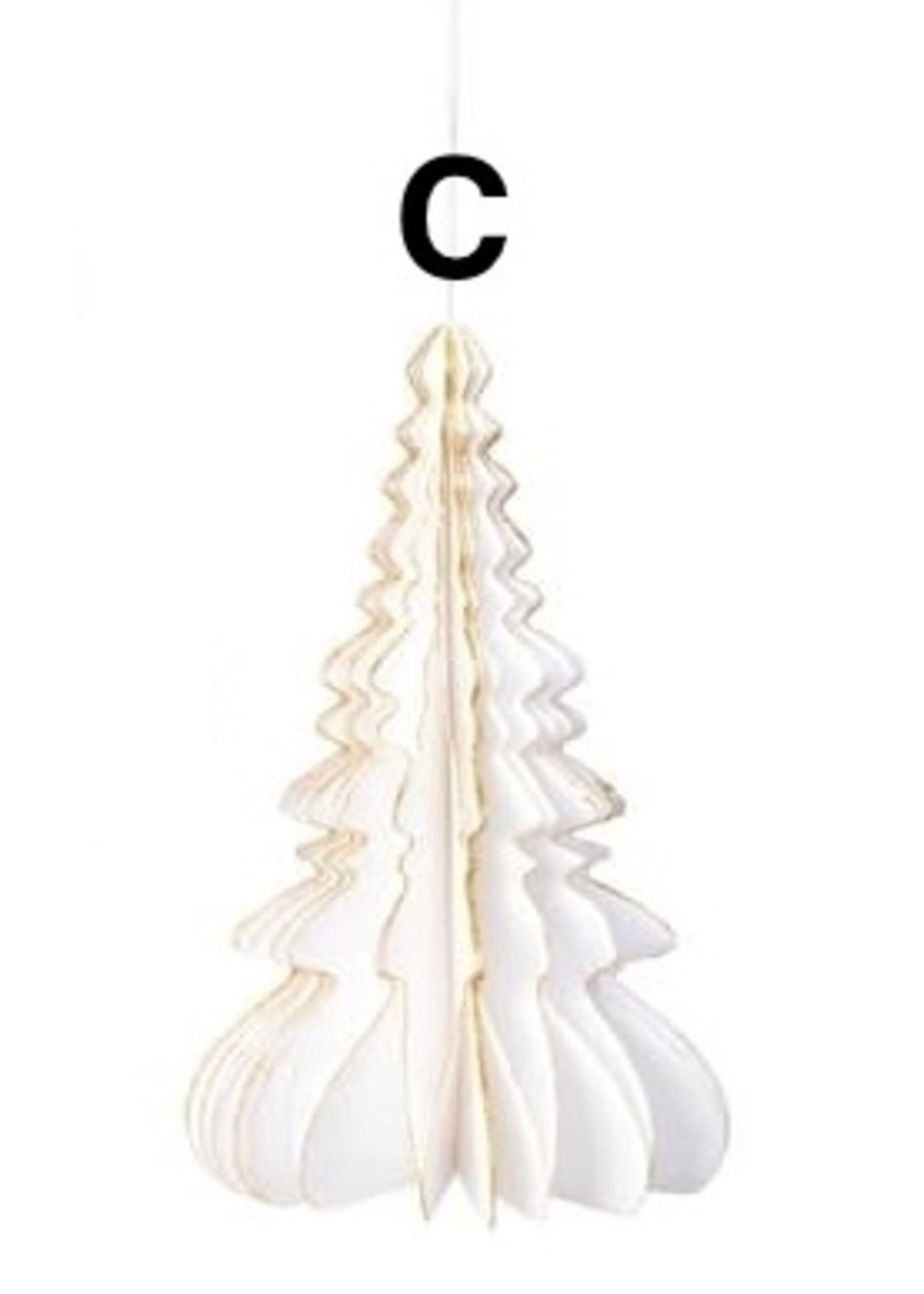 Decoris Green, Blue, Cream - Tree Paper Honeycomb Hanging Decoration 15cm (Price is for one)