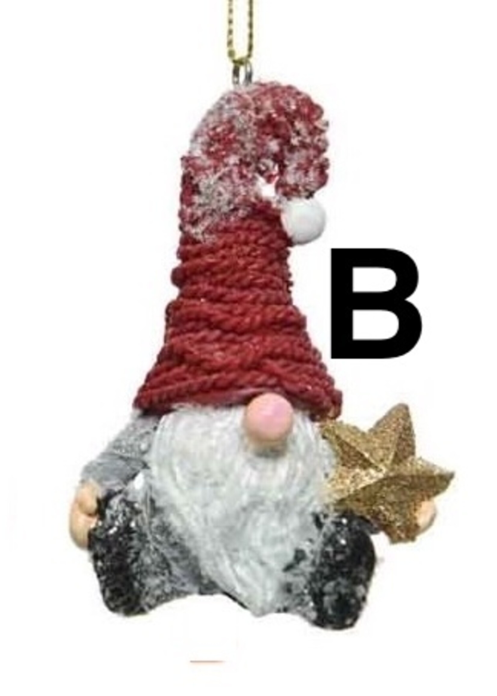 Decoris Santa Gnome Bauble 2 Assorted