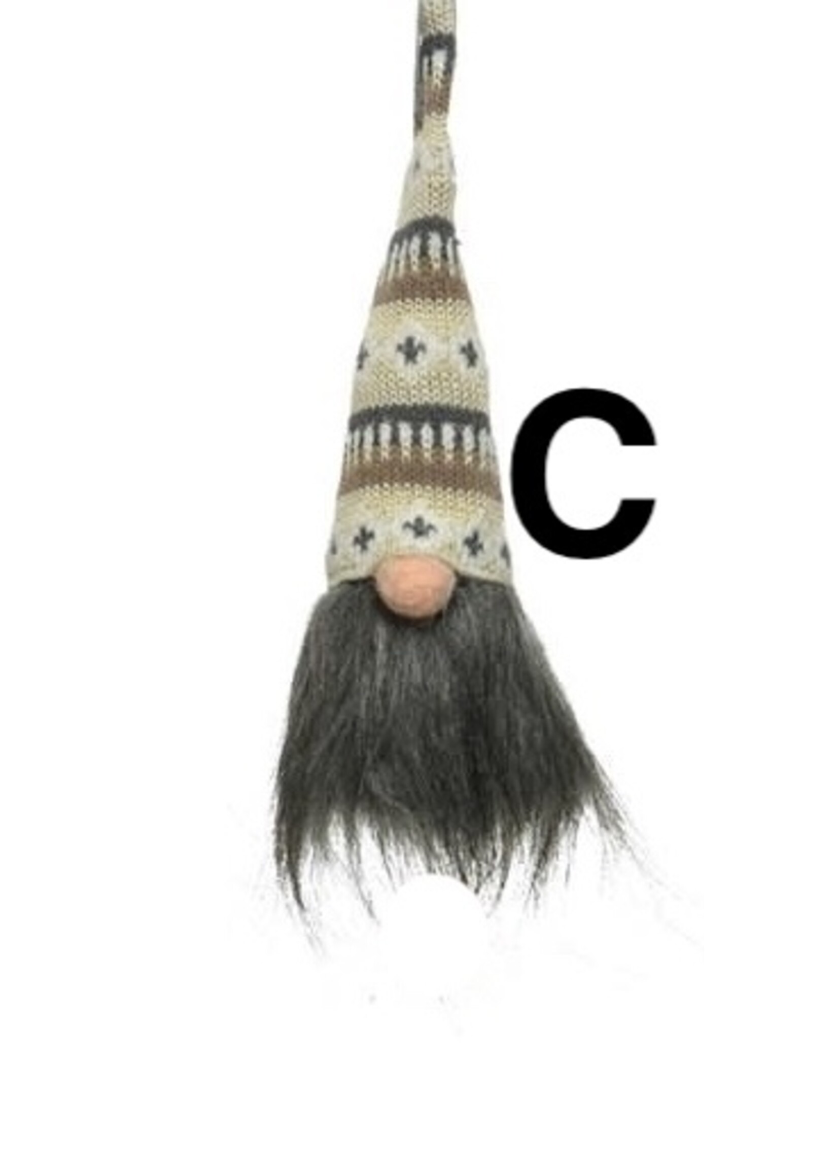 Decoris Hanging Grey Gnome - three designs price is for one approx 23cm  x 6cm