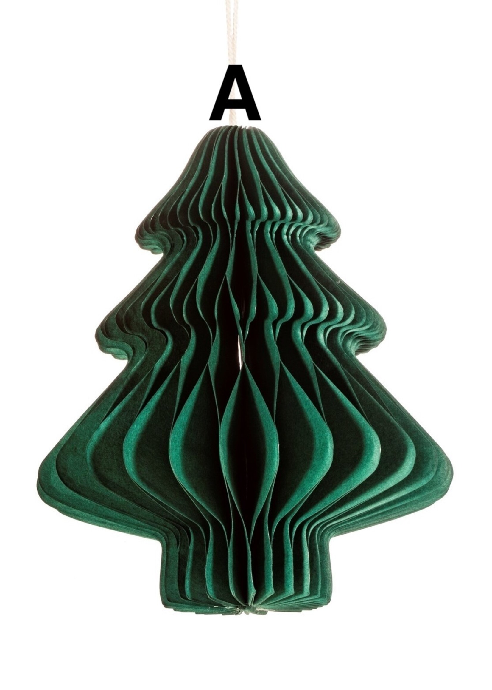Sass & Belle Green Tree or Diamond Paper Honeycomb Hanging Decoration (Price is for one)
