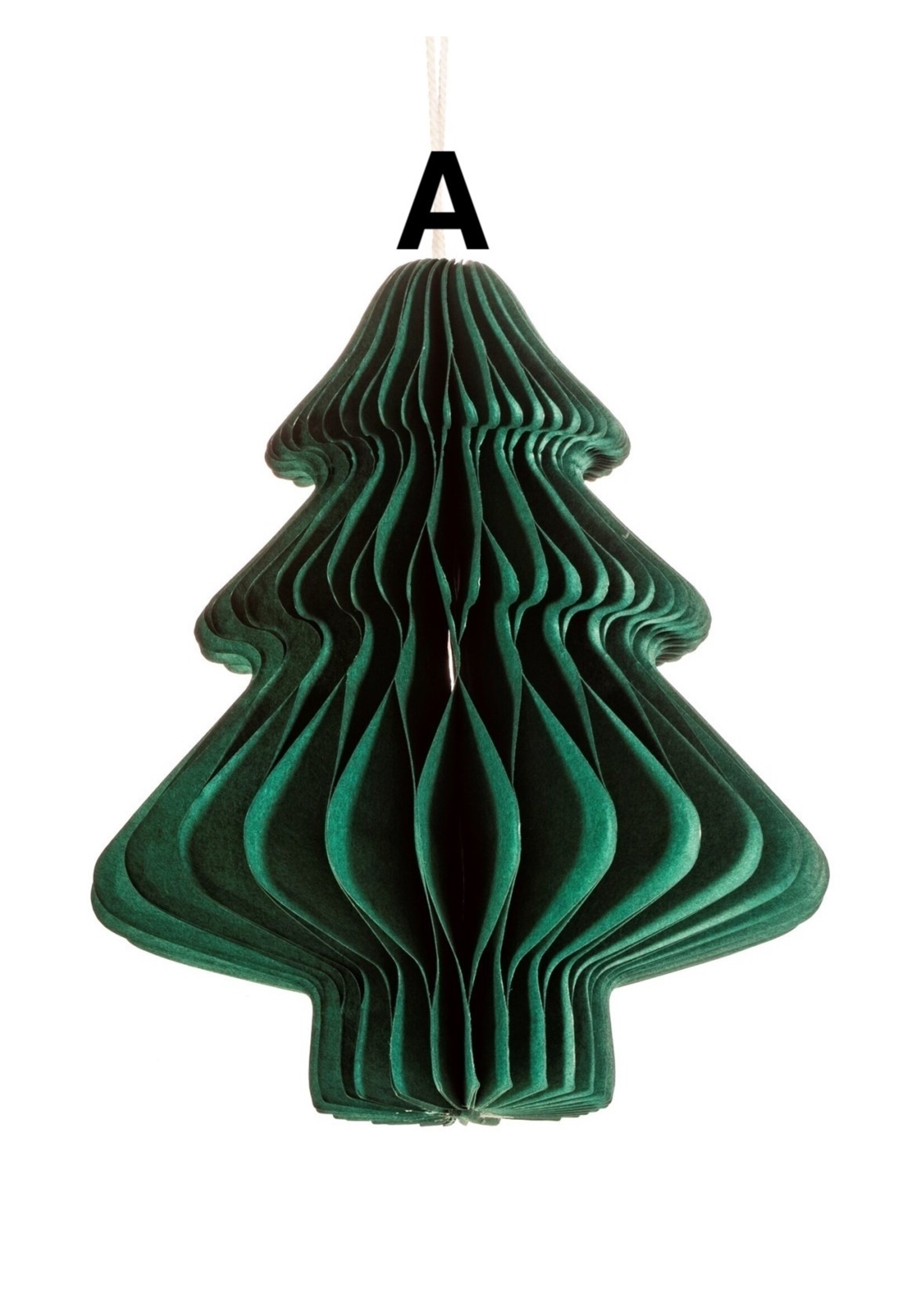 Sass & Belle Green Tree or Diamond Paper Honeycomb Hanging Decoration (Price is for one)