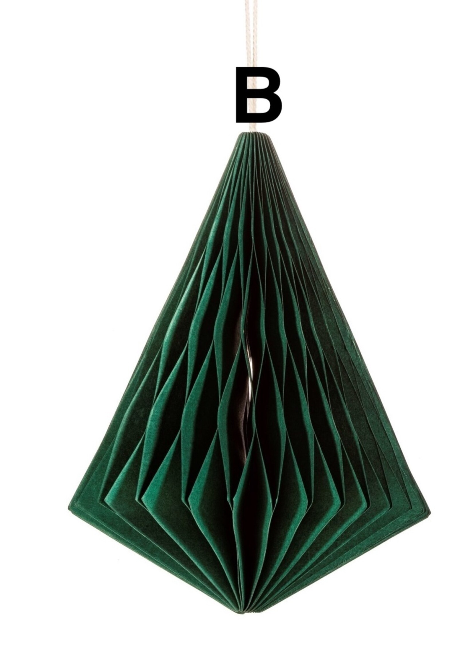 Sass & Belle Green Tree or Diamond Paper Honeycomb Hanging Decoration (Price is for one)