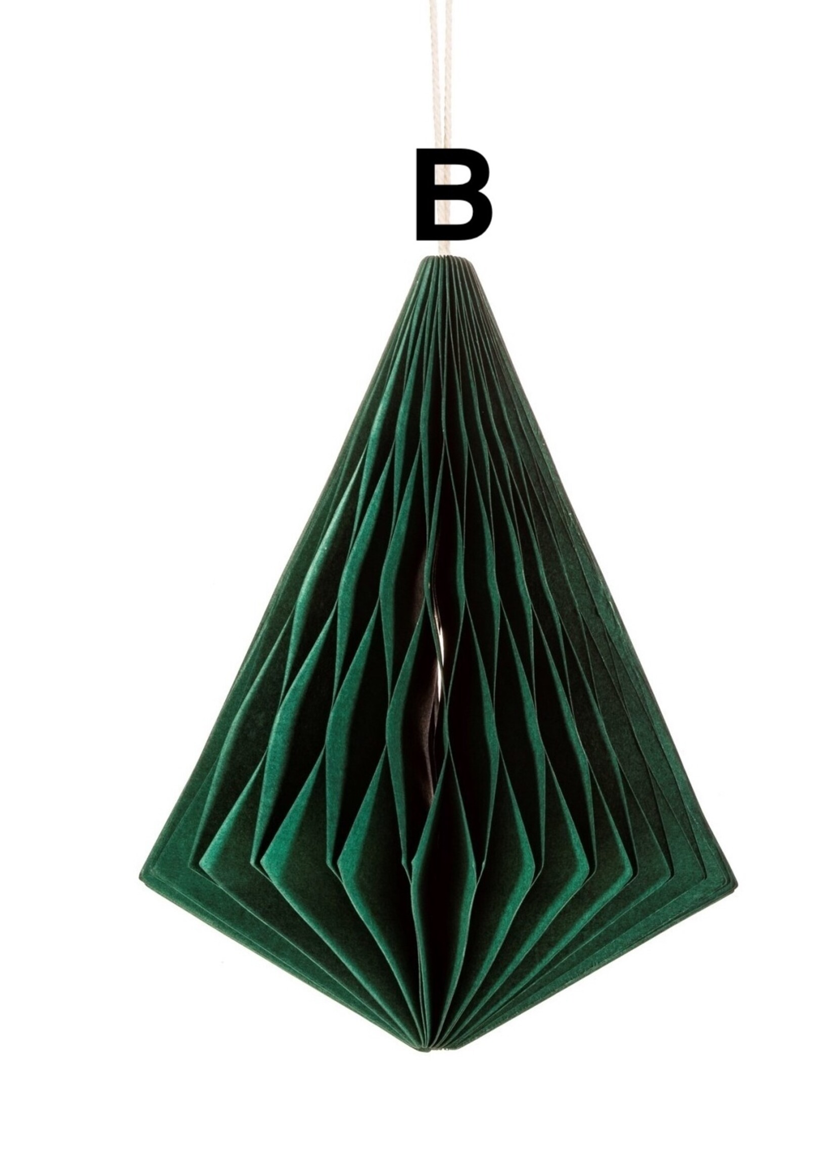 Sass & Belle Green Tree or Diamond Paper Honeycomb Hanging Decoration (Price is for one)