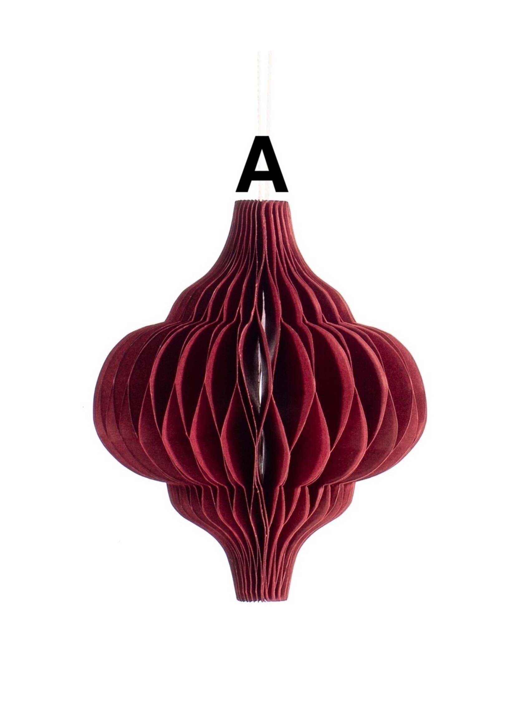 Sass & Belle Sass & Belle Deep Red Paper Honeycomb Hanging Decoration (price is for one)