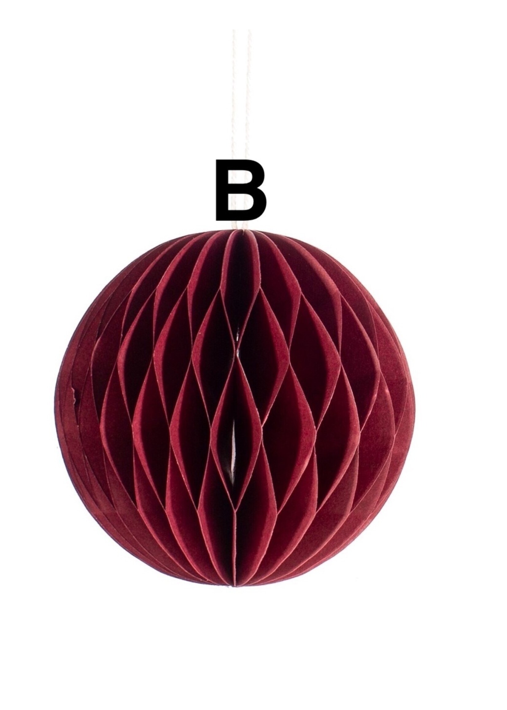 Sass & Belle Sass & Belle Deep Red Paper Honeycomb Hanging Decoration (price is for one)