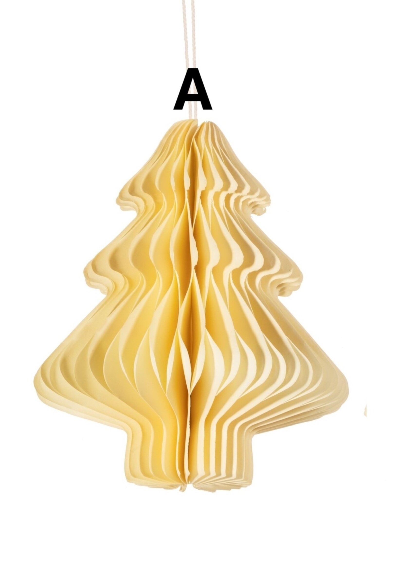 Sass & Belle Off White Tree or Diamond Paper Honeycomb Hanging Decoration (price is for one)