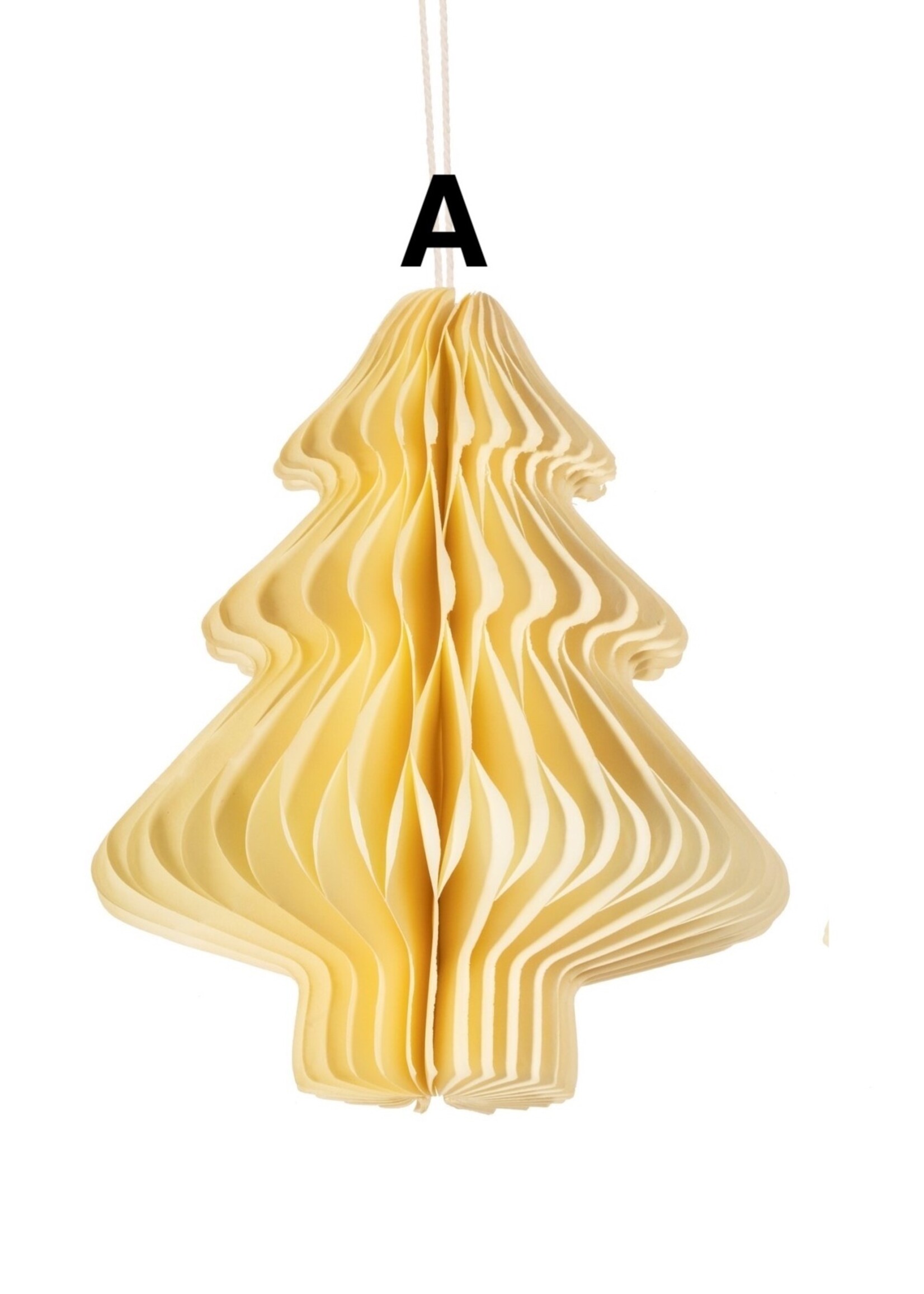 Sass & Belle Off White Tree or Diamond Paper Honeycomb Hanging Decoration (price is for one)
