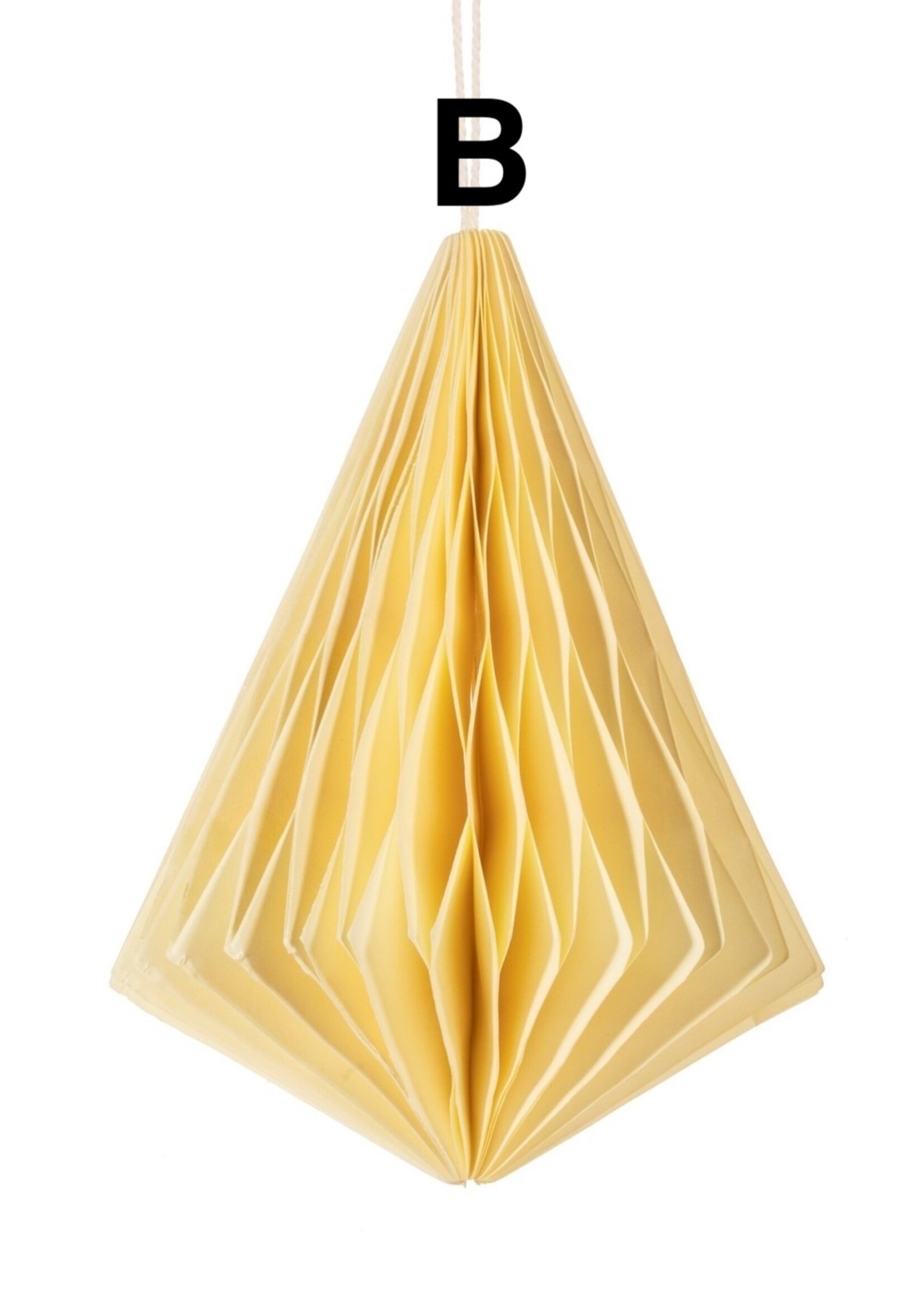 Sass & Belle Off White Tree or Diamond Paper Honeycomb Hanging Decoration (price is for one)