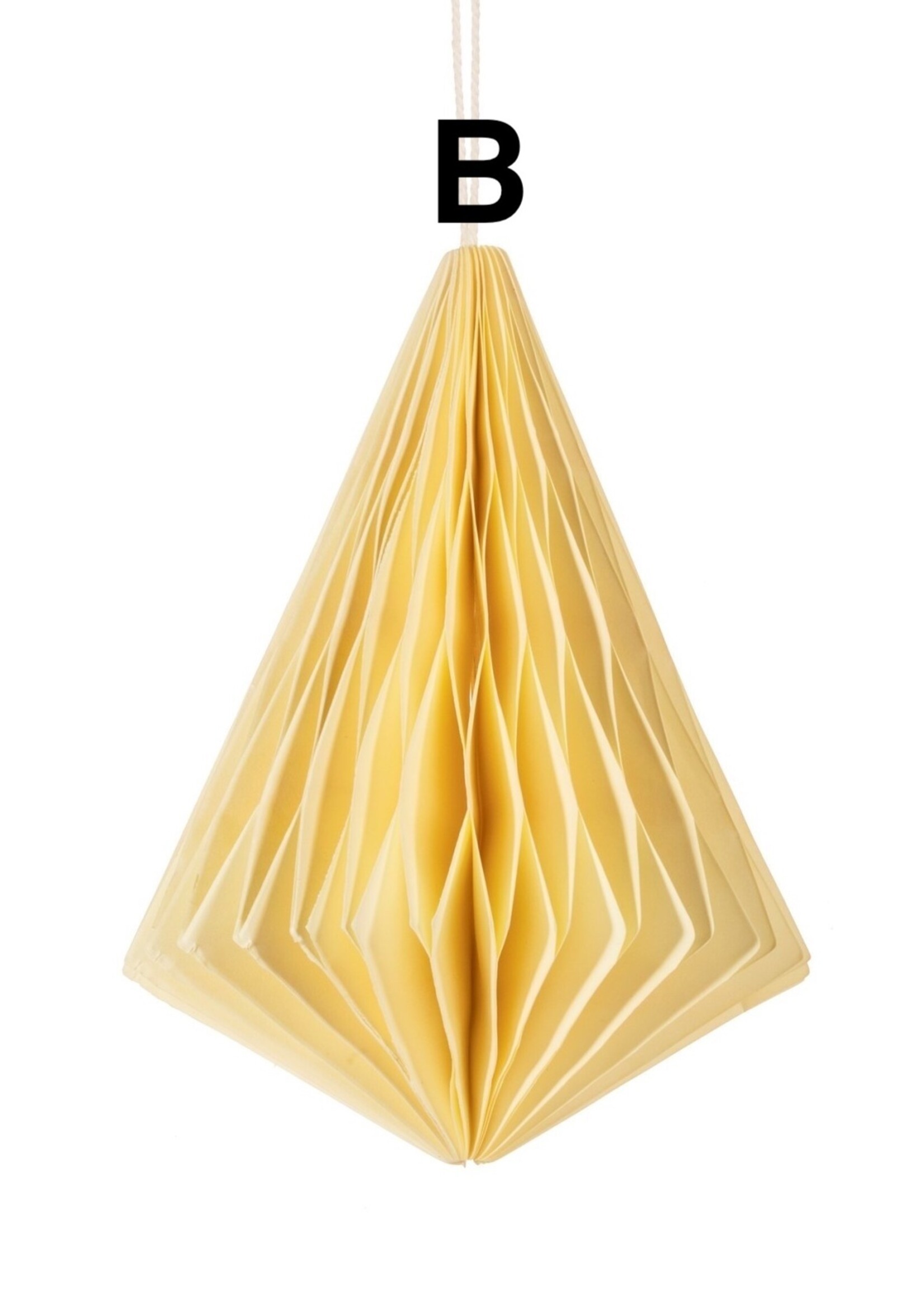 Sass & Belle Off White Tree or Diamond Paper Honeycomb Hanging Decoration (price is for one)