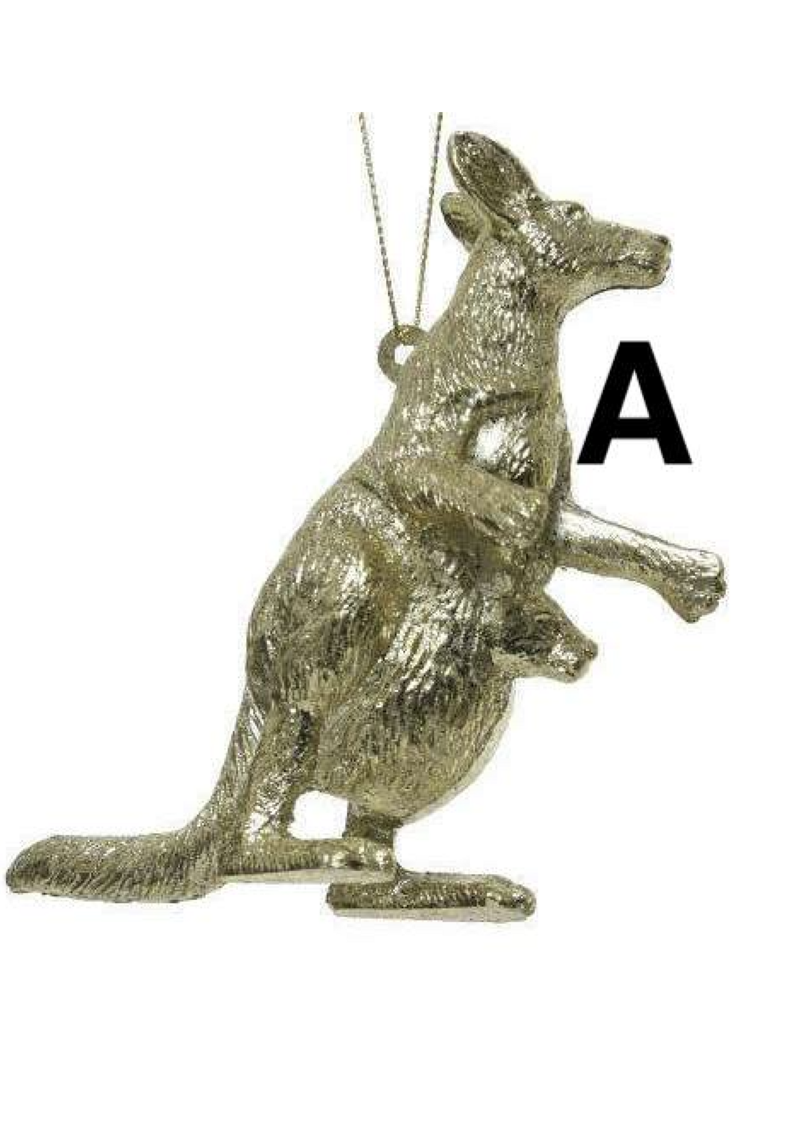 Kaemingk Hanging Gold Animals - choice of 3 including Alpaca, Camel and Kangeroo