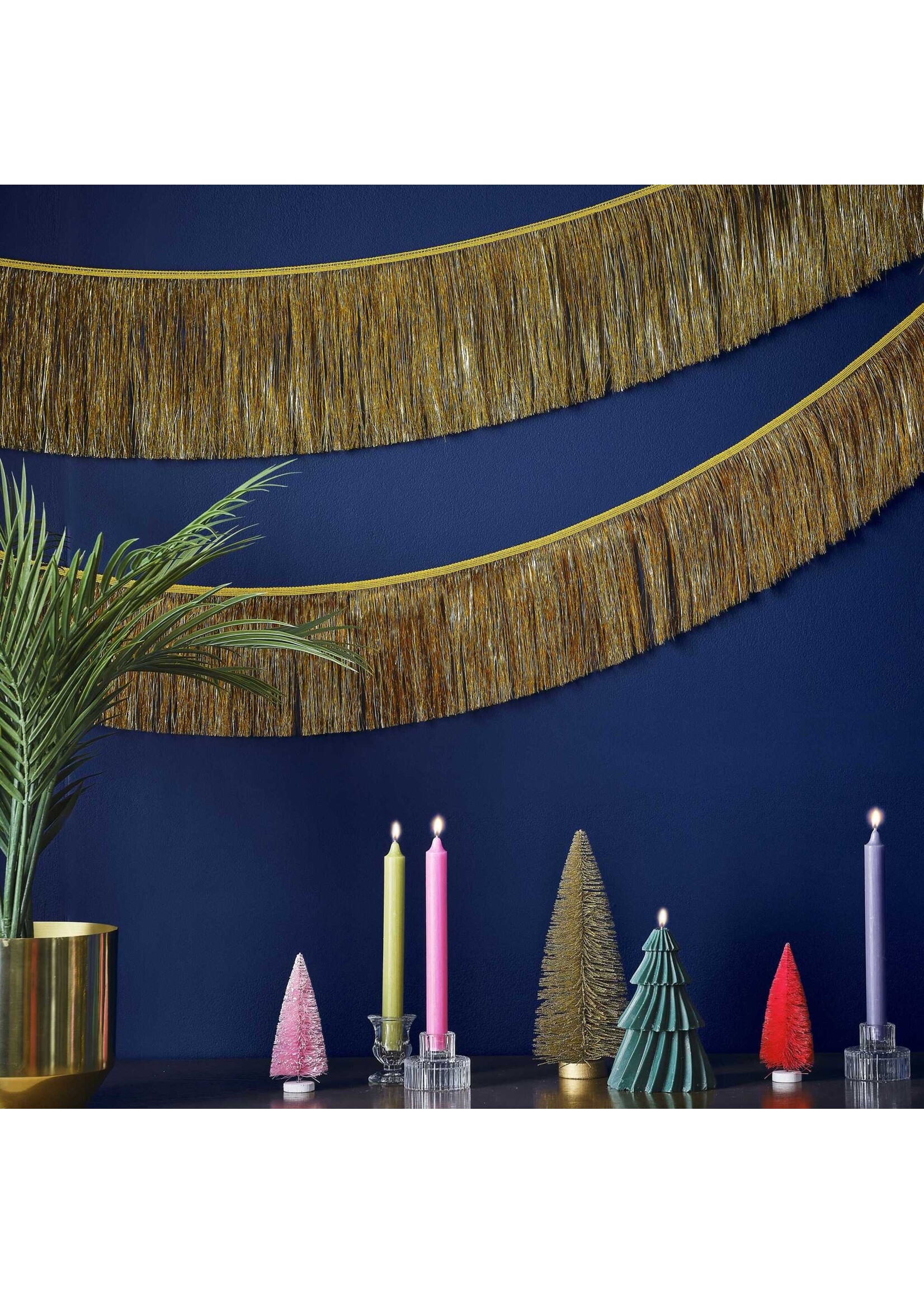 Ginger Ray Gold Tinsel Garland Decoration 2 x 2m