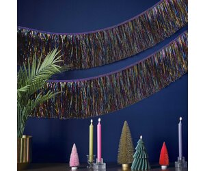 Silver Iridescent Tinsel Fringe Garland – Meri Meri