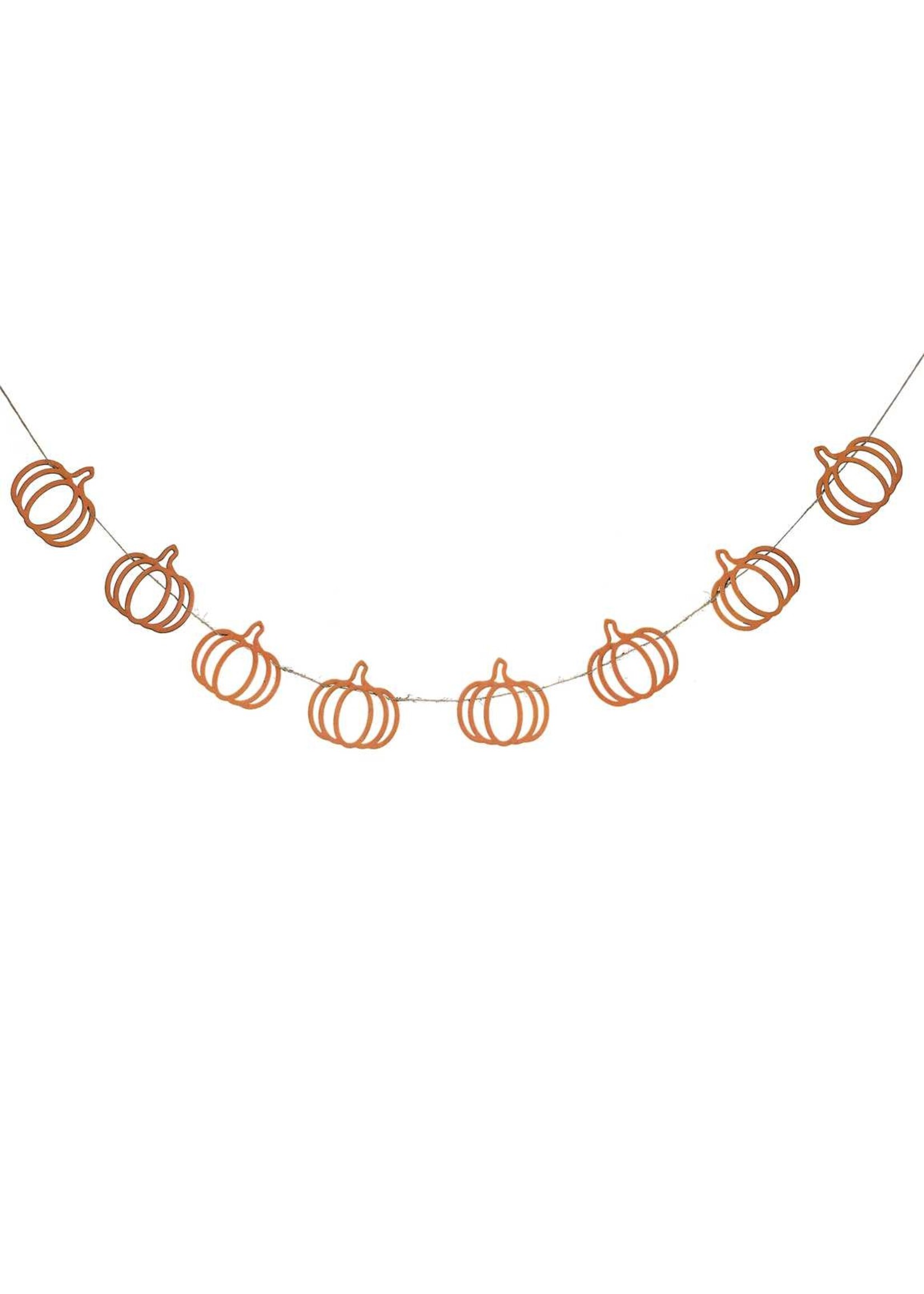 Ginger Ray Orange Wooden Pumpkin Halloween Bunting