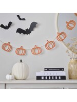 Ginger Ray Orange Wooden Pumpkin Halloween Bunting