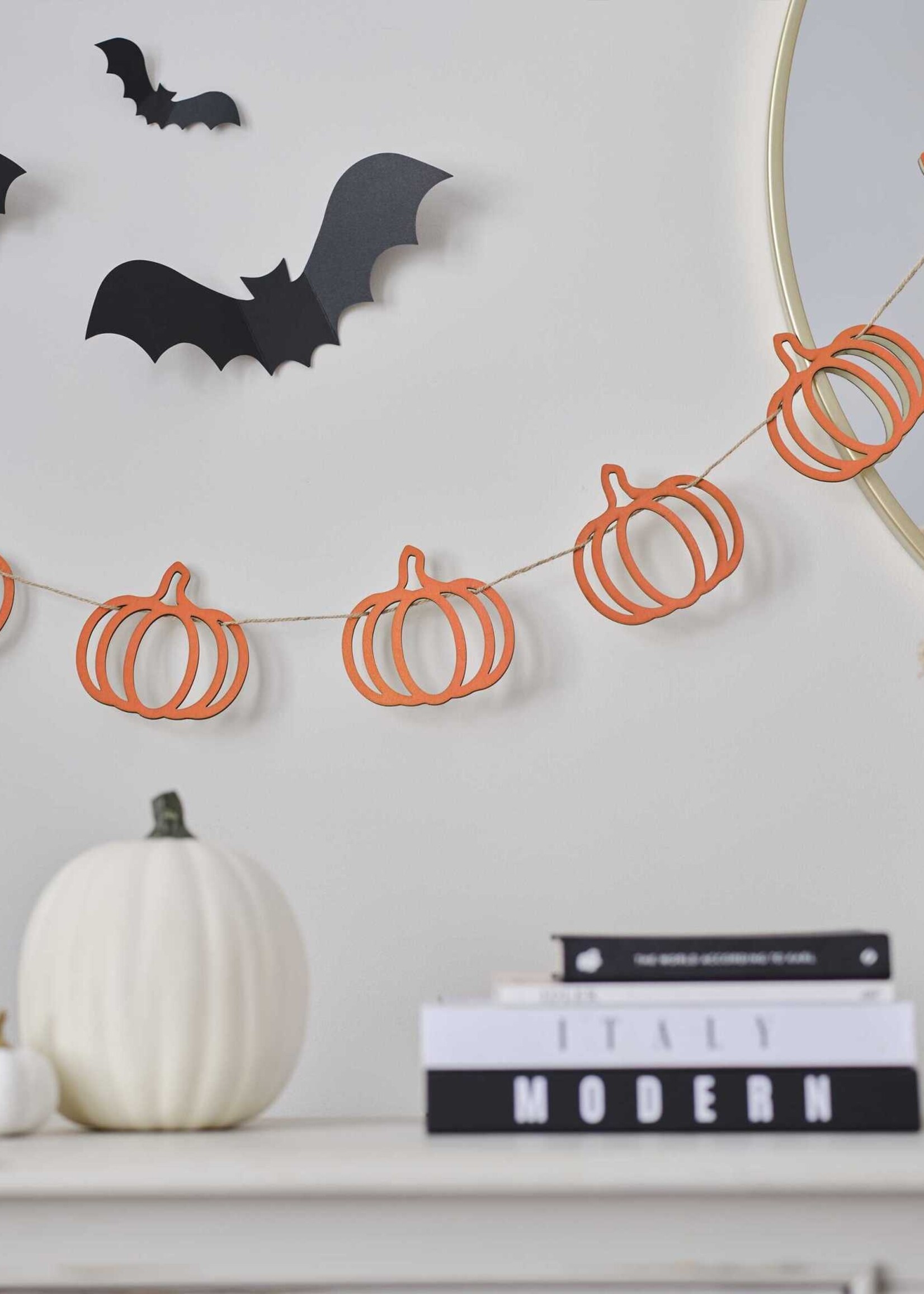 Ginger Ray Orange Wooden Pumpkin Halloween Bunting