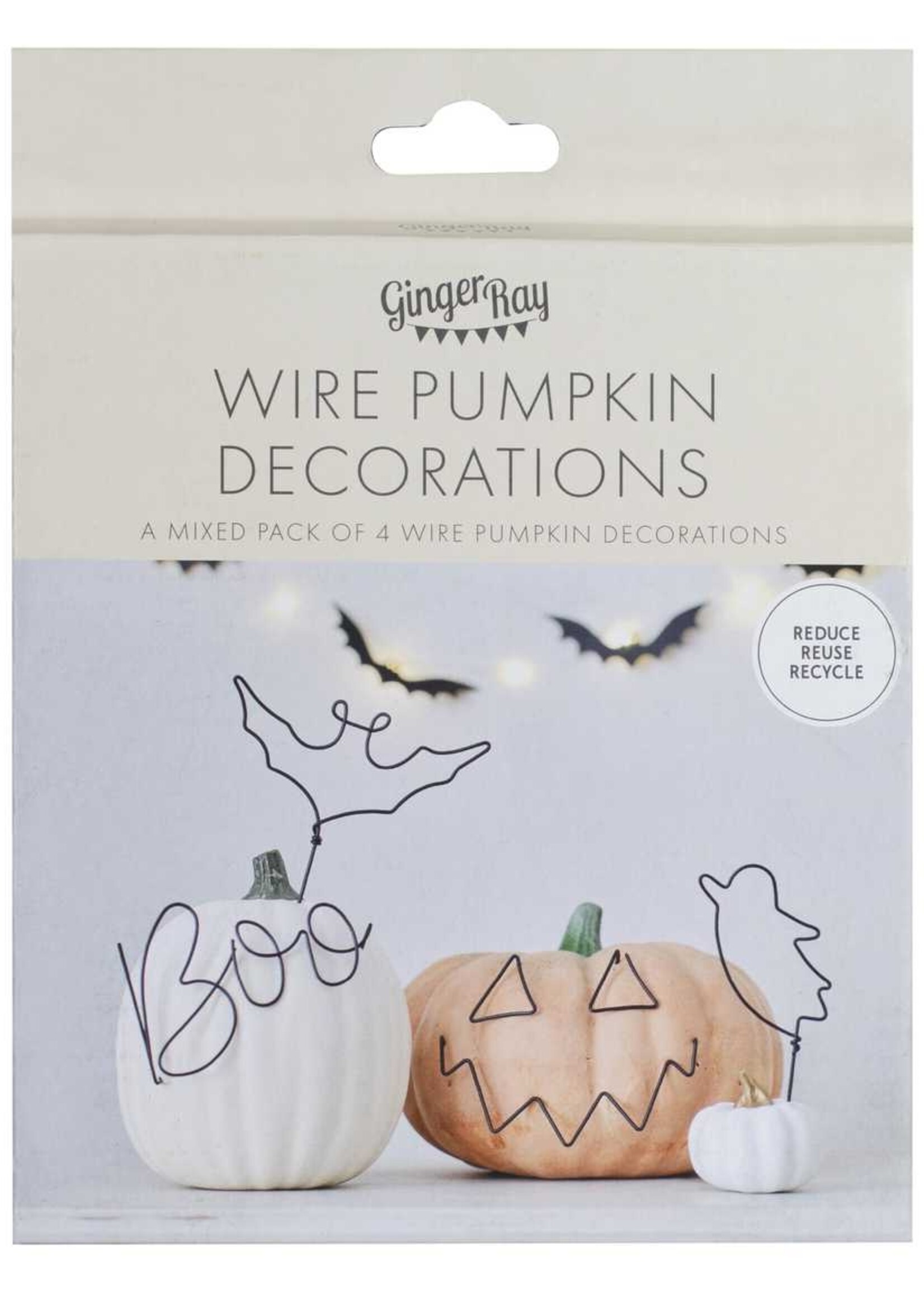 Ginger Ray Halloween Wire Pumpkin Decorations