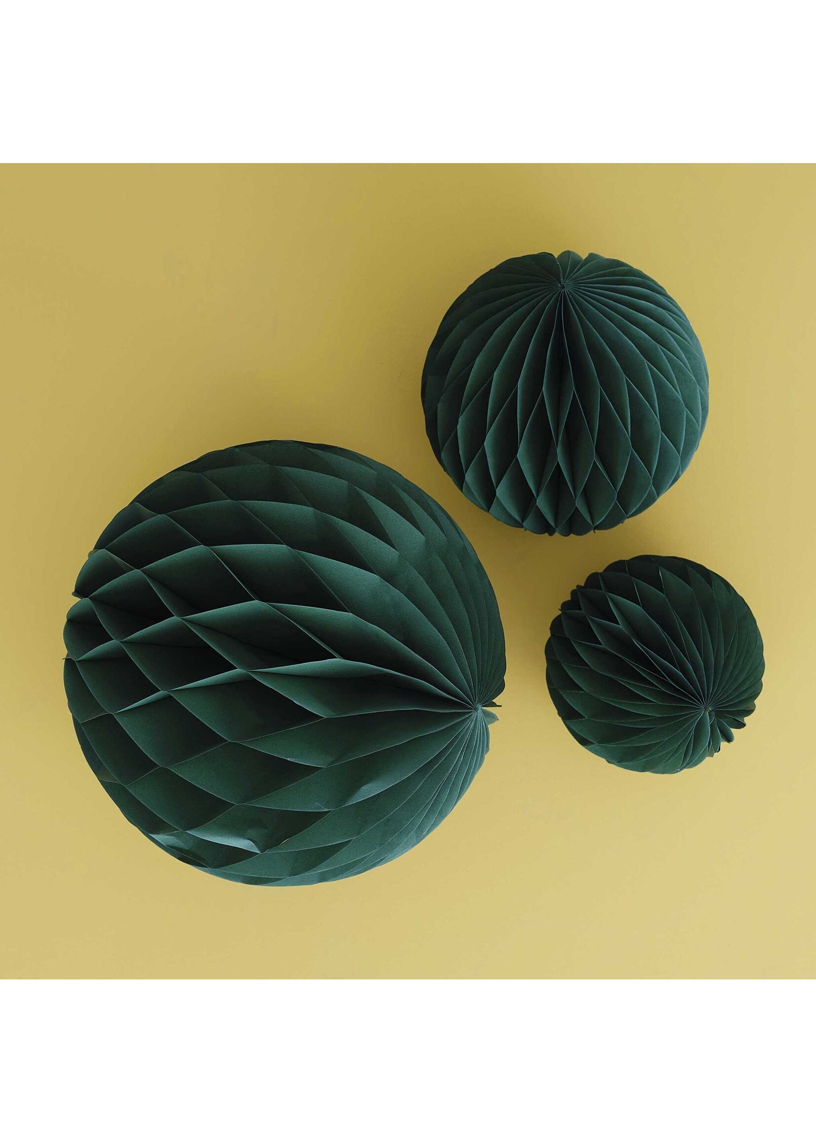 Ginger Ray Green Honeycomb Paper Decorations