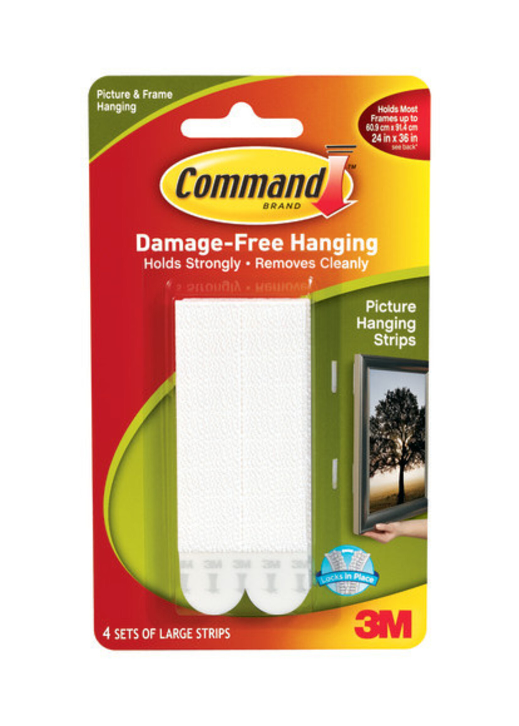 3M - Command Command Large Picture Strips 4 Sets of White Strips