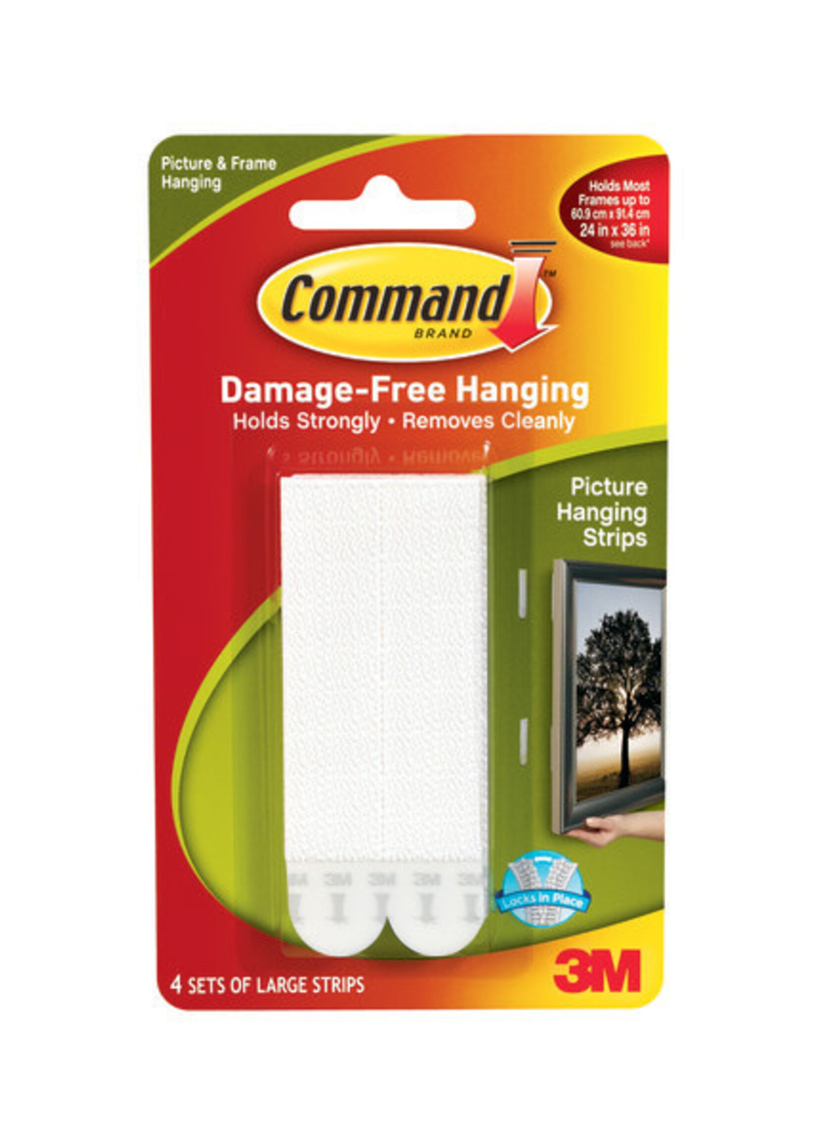 3M - Command Command Large Picture Strips 4 Sets of White Strips