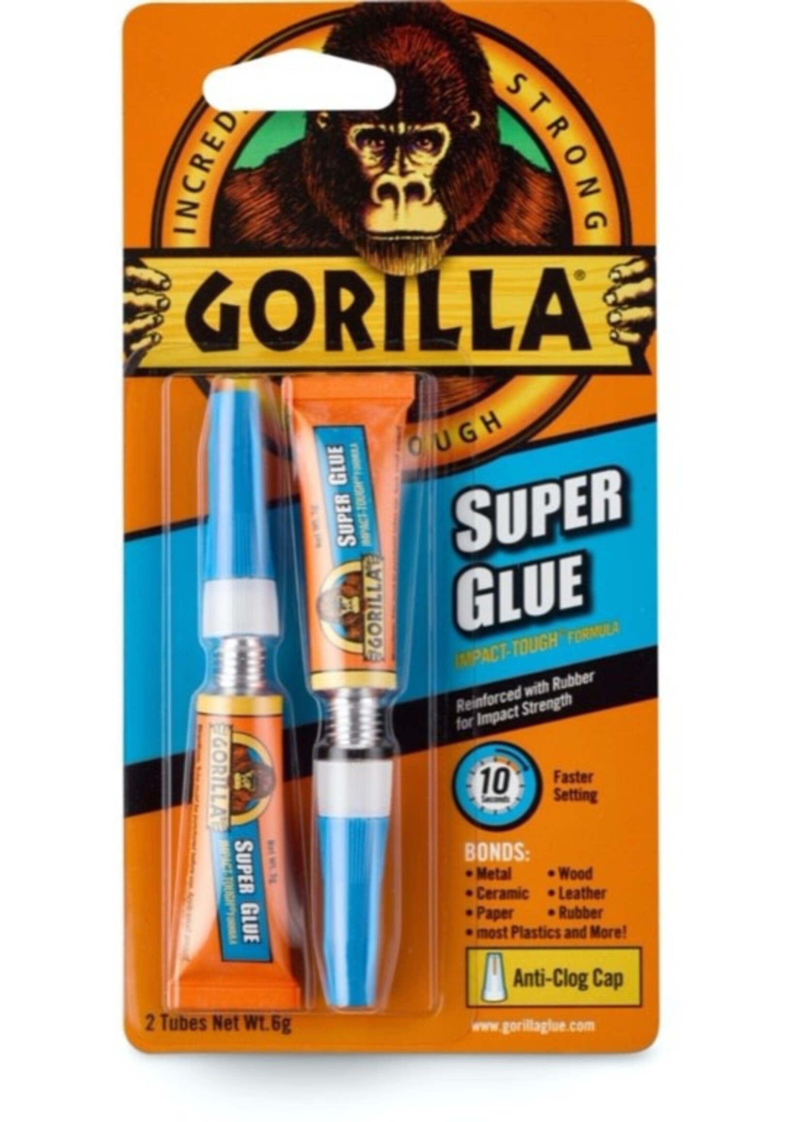 Gorilla Gorilla Super Glue Tube 3g Twin Pack