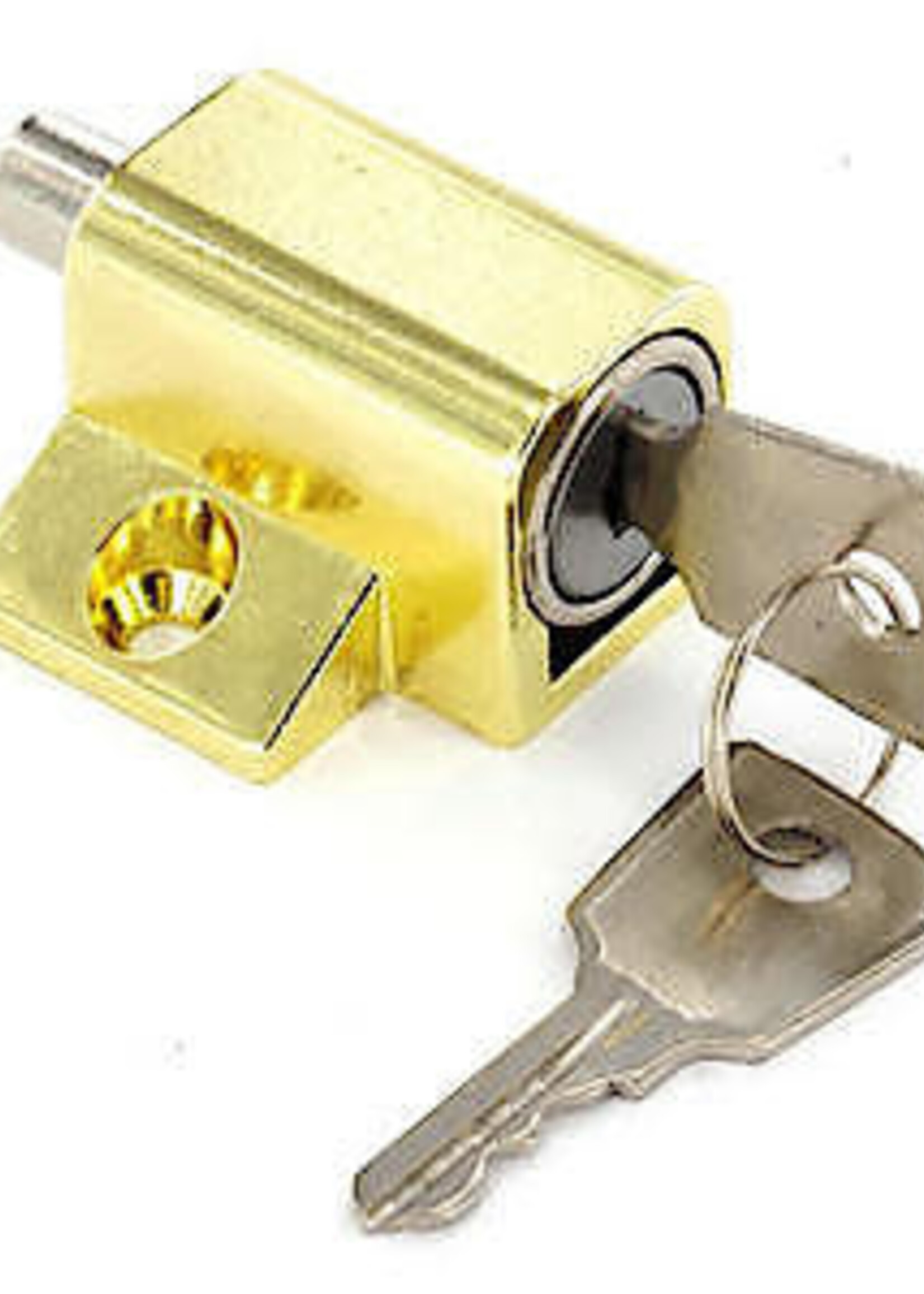 Securit Patio door lock brass S1054