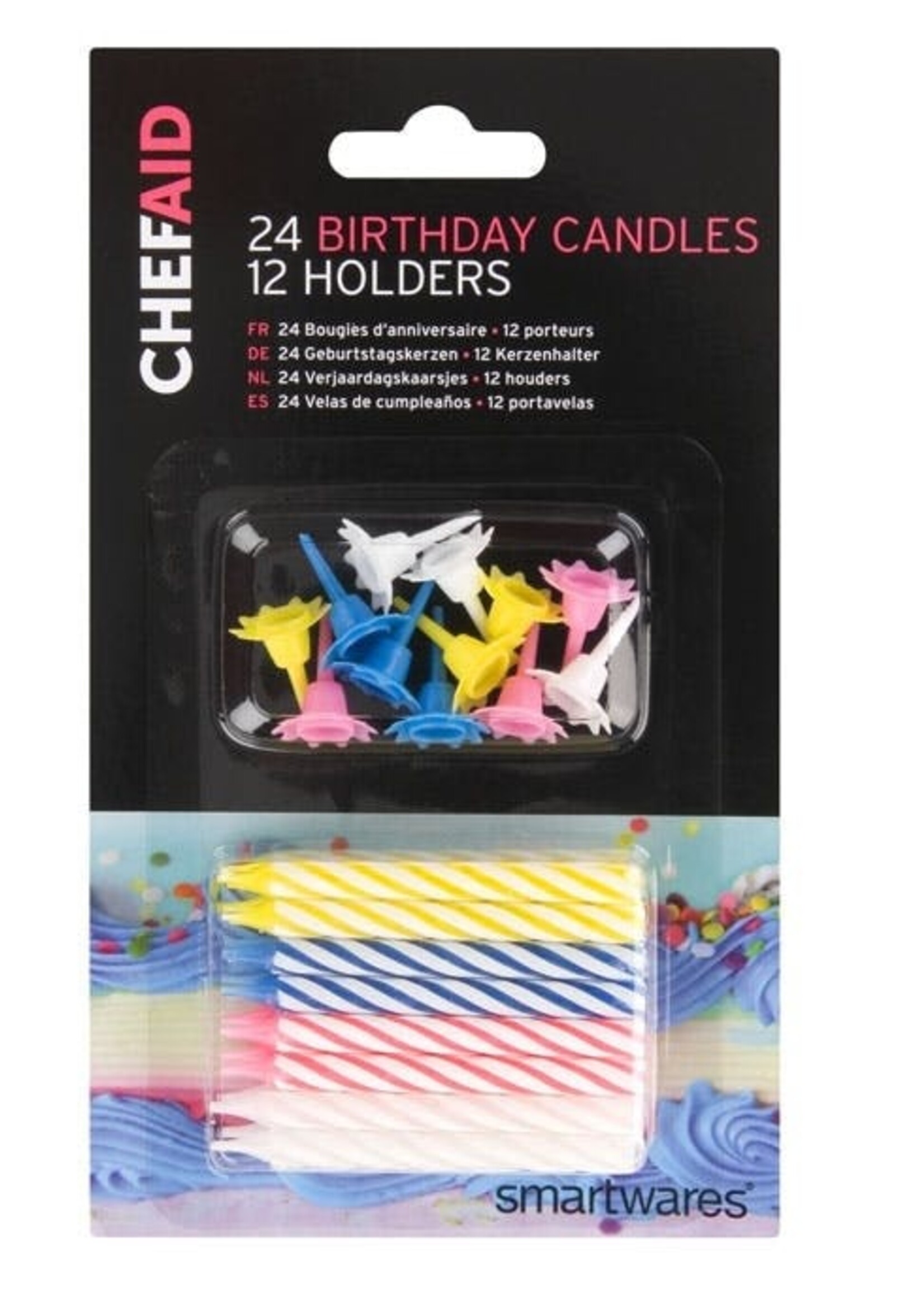 Chef aid Chef Aid 24 Birthday Candles 12 Holders