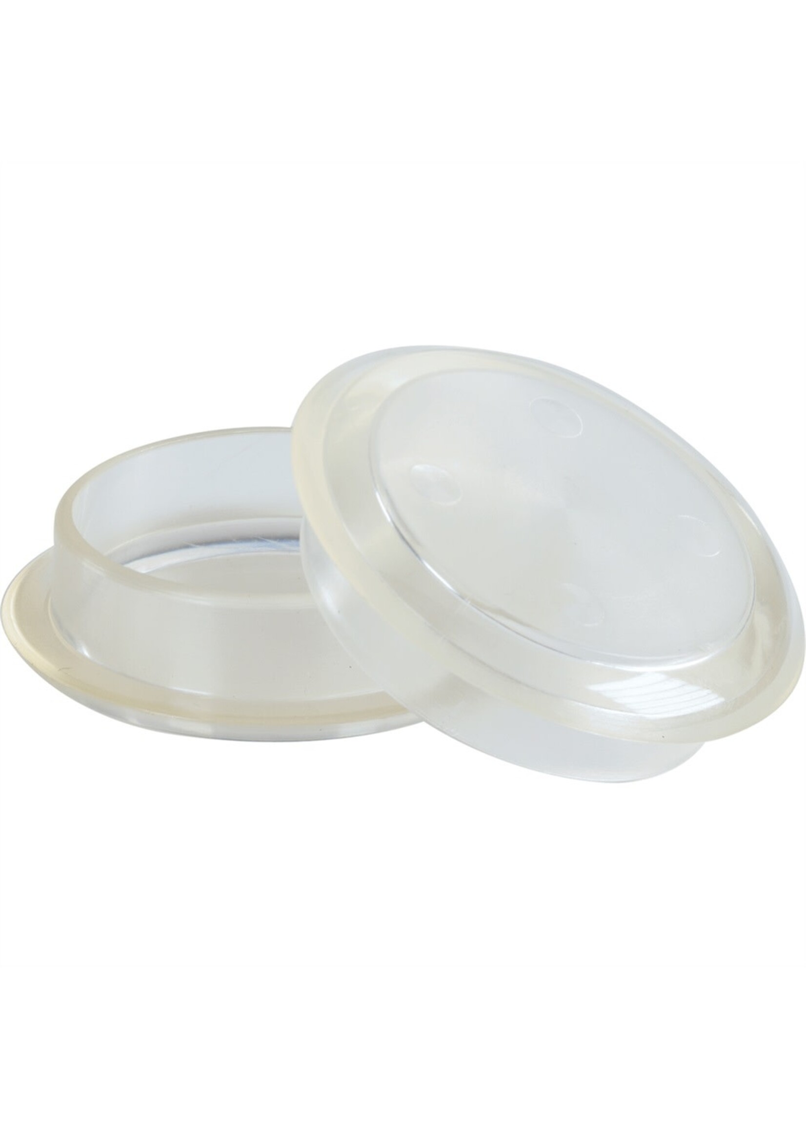 Castor Cups - Deep Plastic 45mm Clear PK4