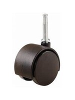 Select Castor Swivel Stem 40mm Black Hooded Twin Wheel PK2