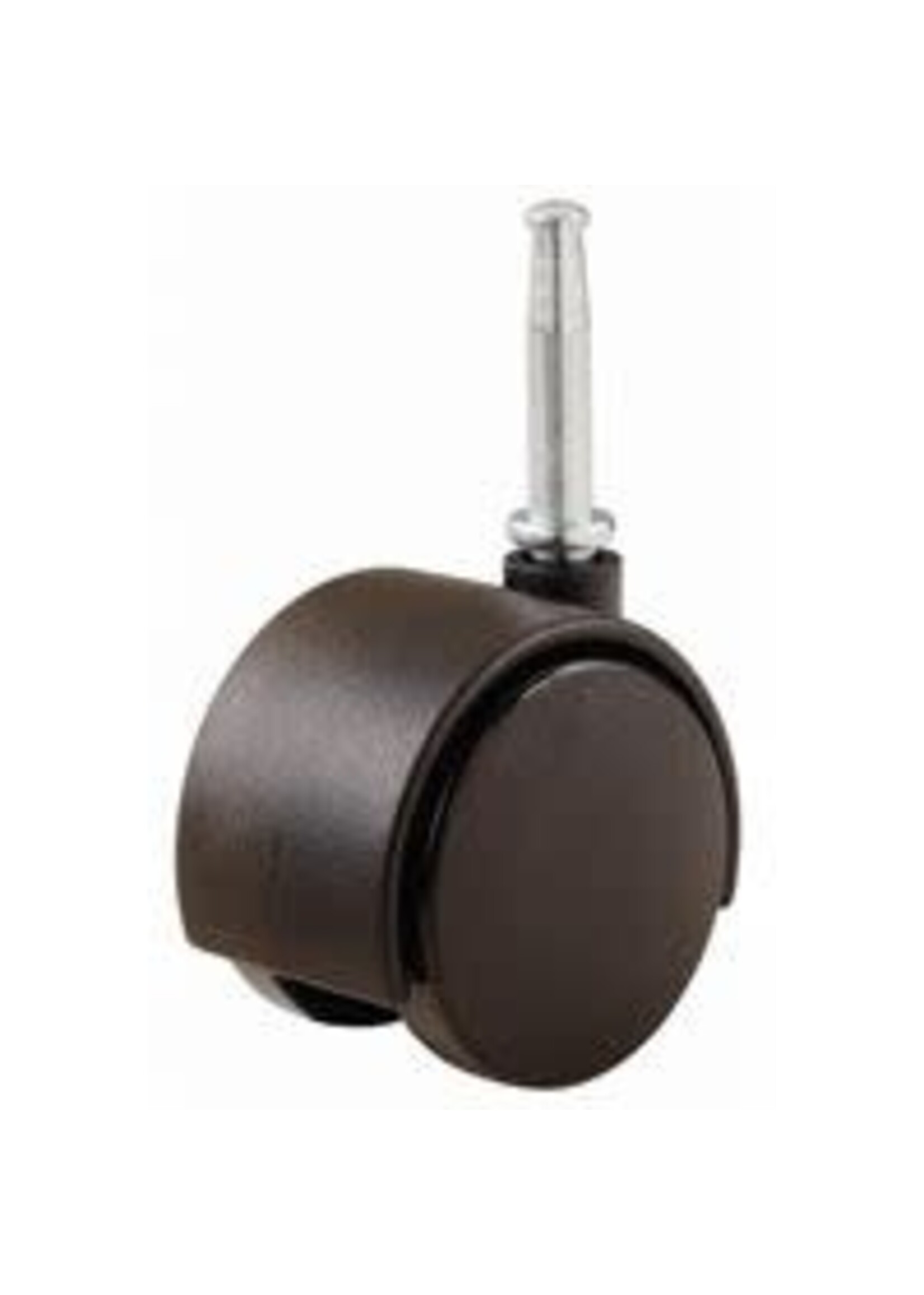 Select Castor Swivel Stem 40mm Black Hooded Twin Wheel PK2