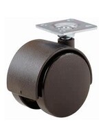 Twin Wheel Castor Swivel Plate Fix 50mm