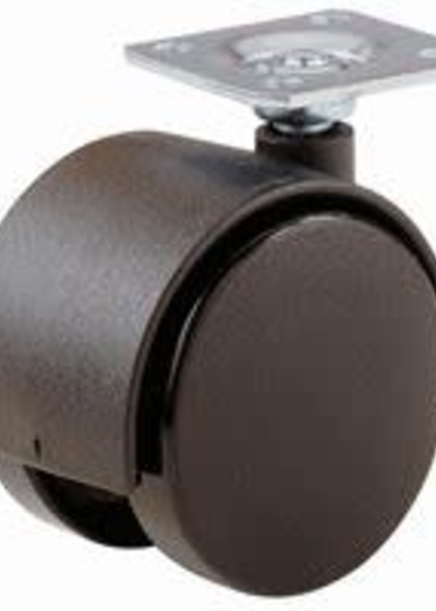 Twin Wheel Castor Swivel Plate Fix 50mm