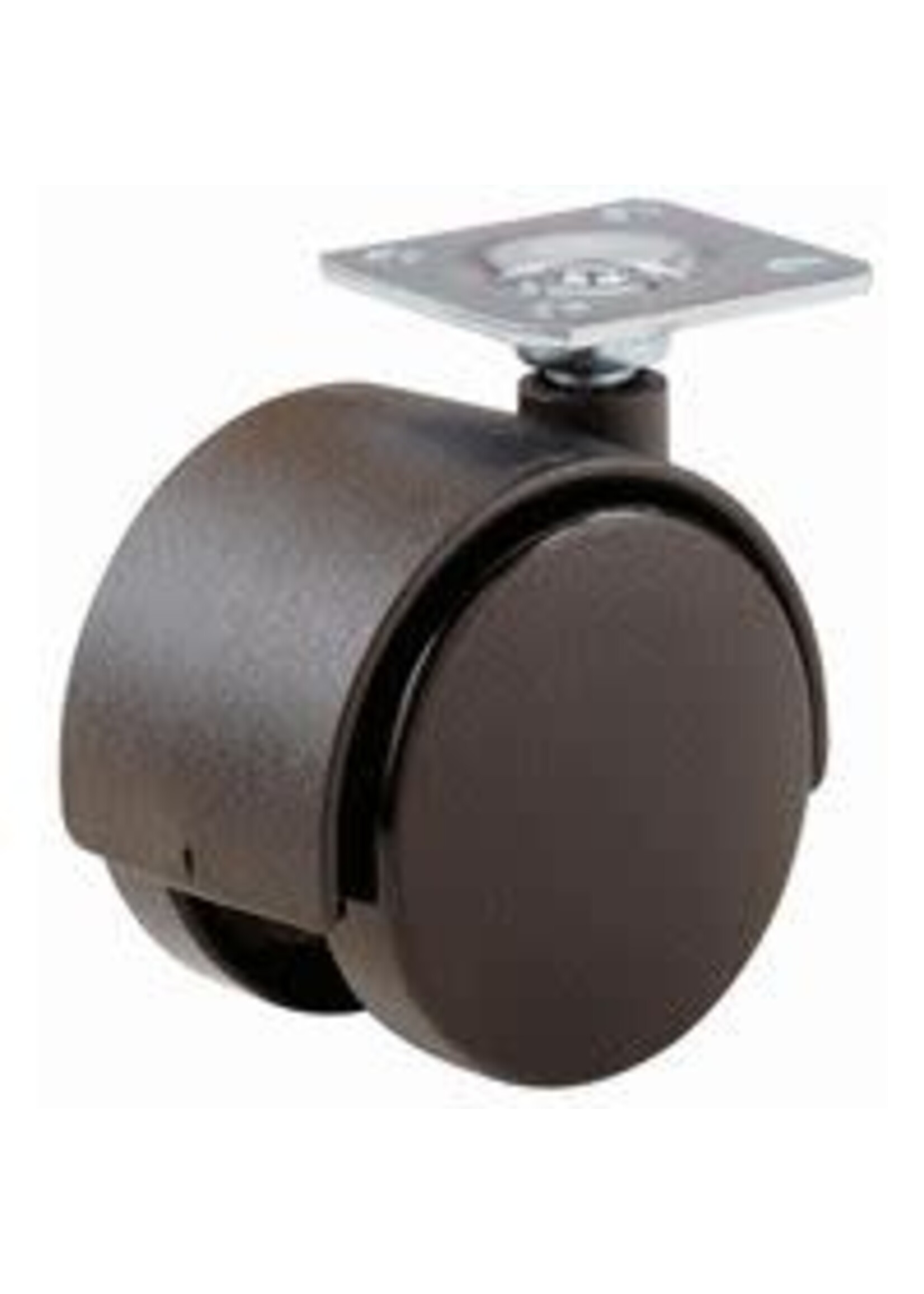 Twin Wheel Castor Swivel Plate Fix 50mm