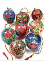 Namaste Hand Painted Papier Mache Bauble 6cm