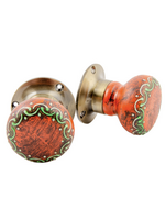 Namaste Orange Large Door Knob
