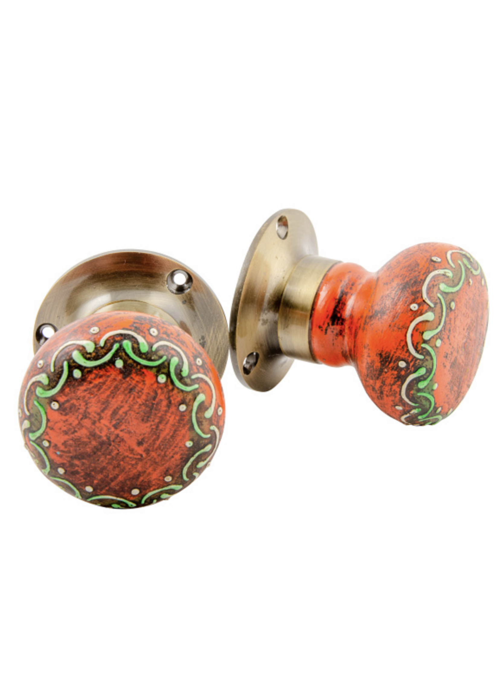 Namaste Orange Large Door Knob