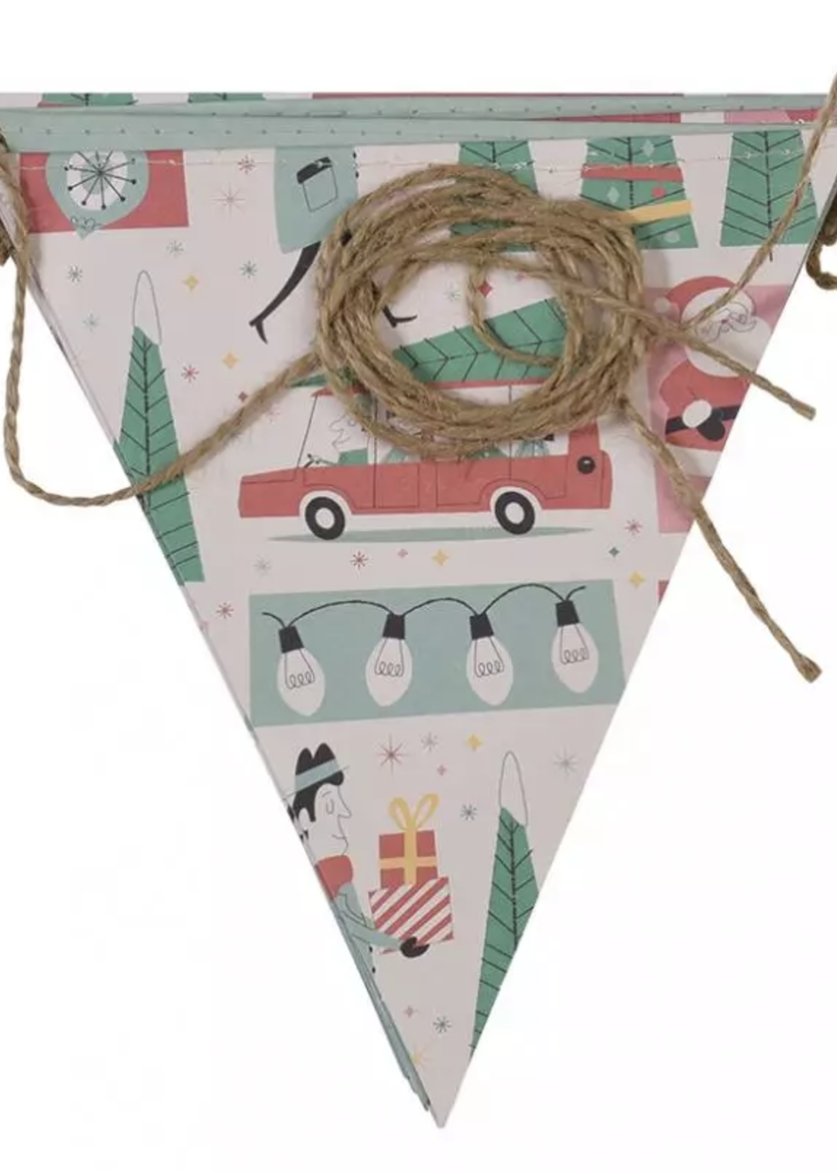 Rex Christmas bunting 5m with 15 flags