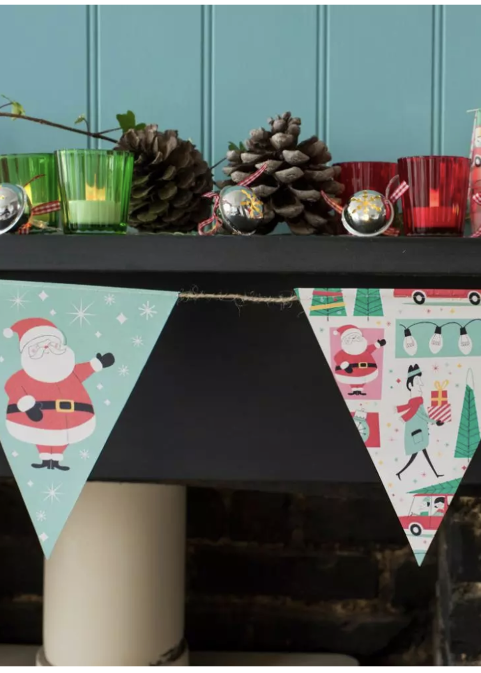 Rex Christmas bunting 5m with 15 flags