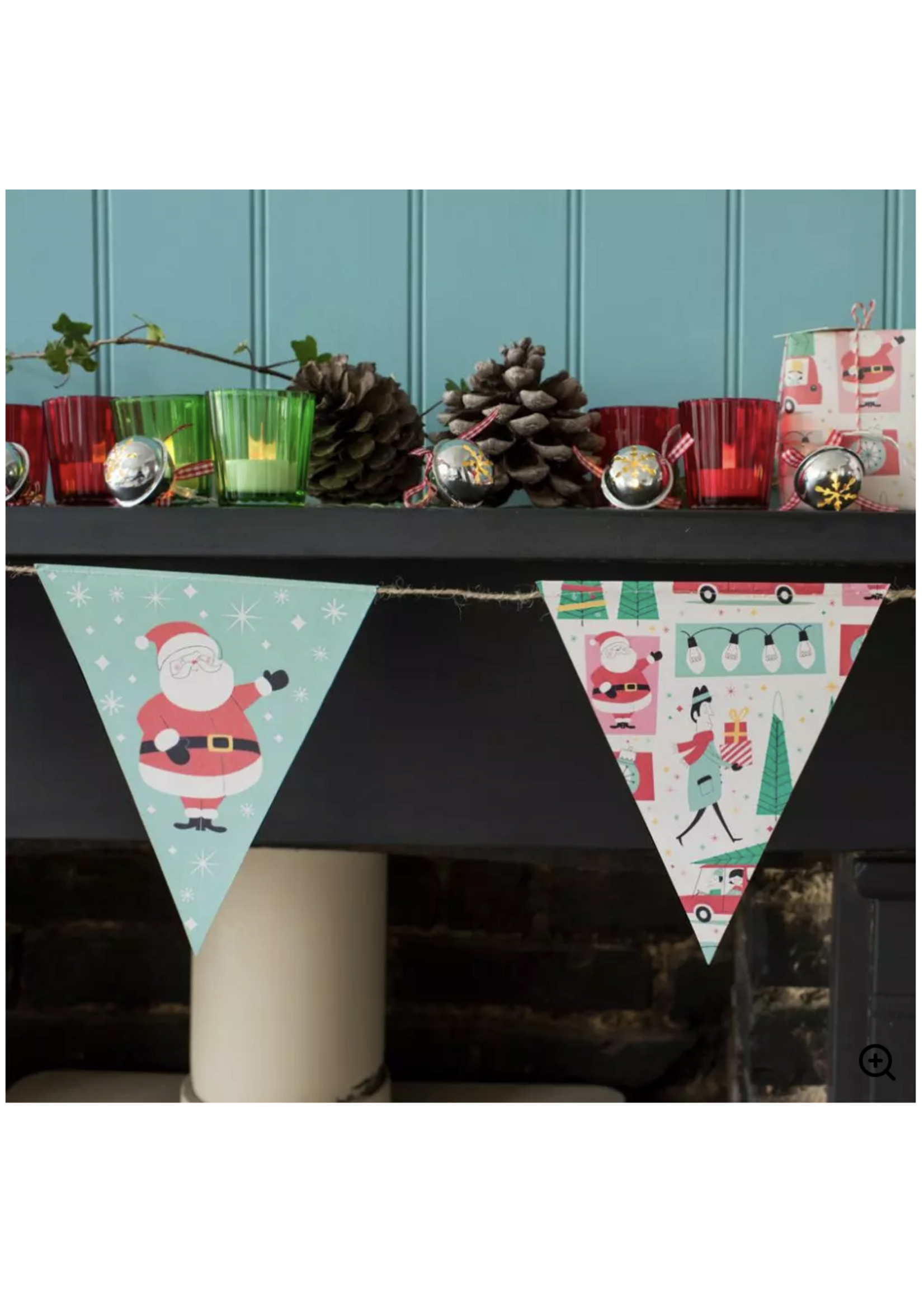 Rex Christmas bunting 5m with 15 flags