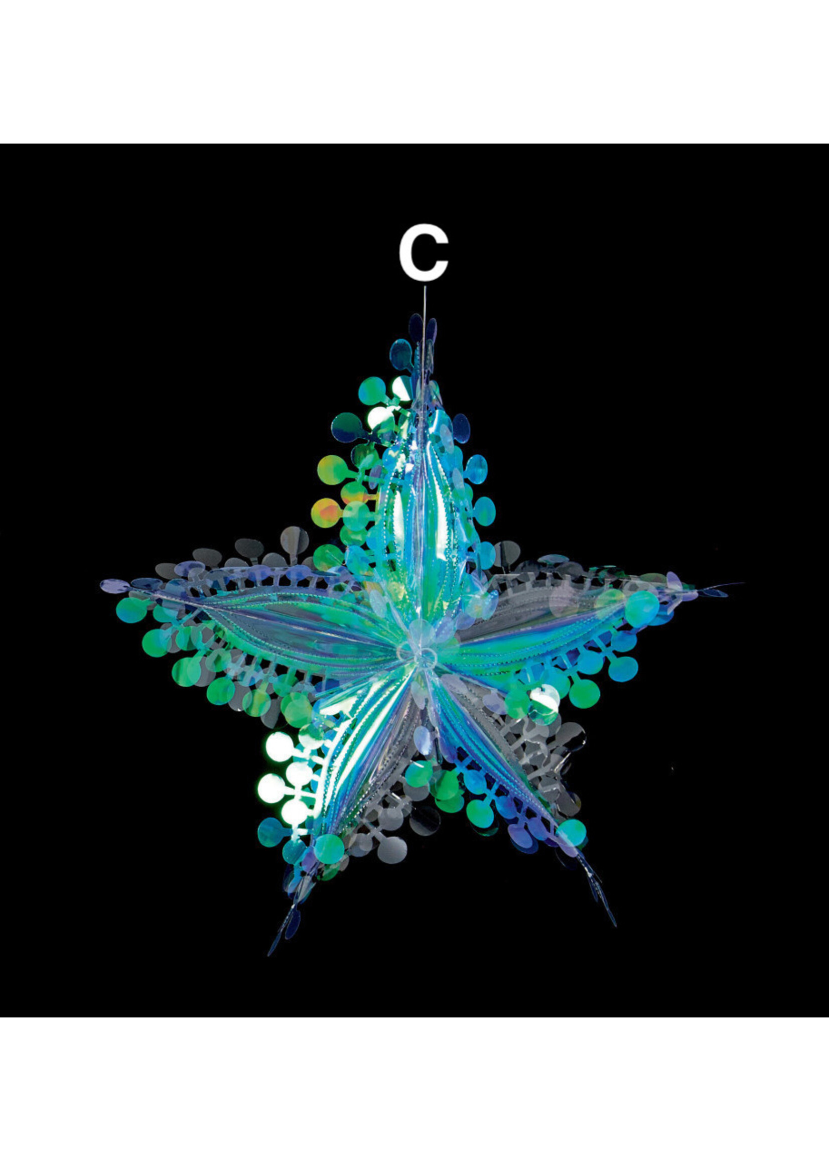 Premier Retro Foil Decoration - Iridescent / clear 60cm