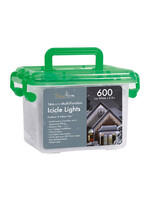 Snowtime Icicle lights 600 LED  White Multif unction With Timer