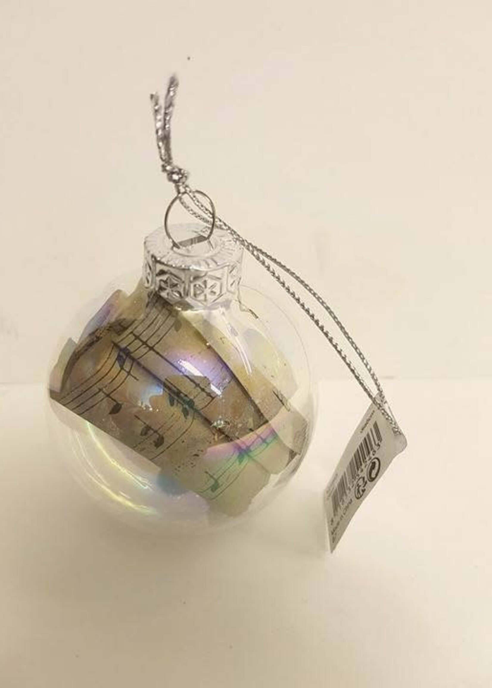 Decoris Clear Bauble with Music Sheet