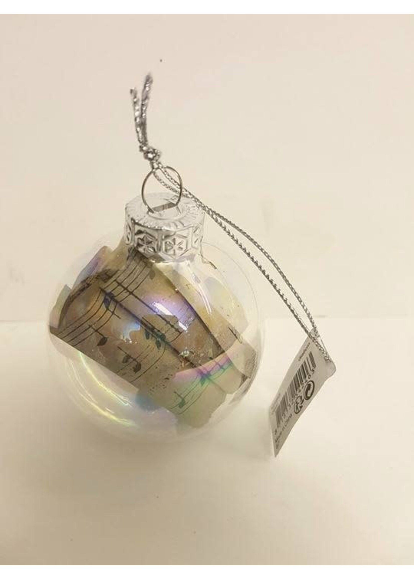 Decoris Clear Bauble with Music Sheet