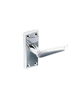 Securit Victorian Flat Latch Handles Chrome S2706